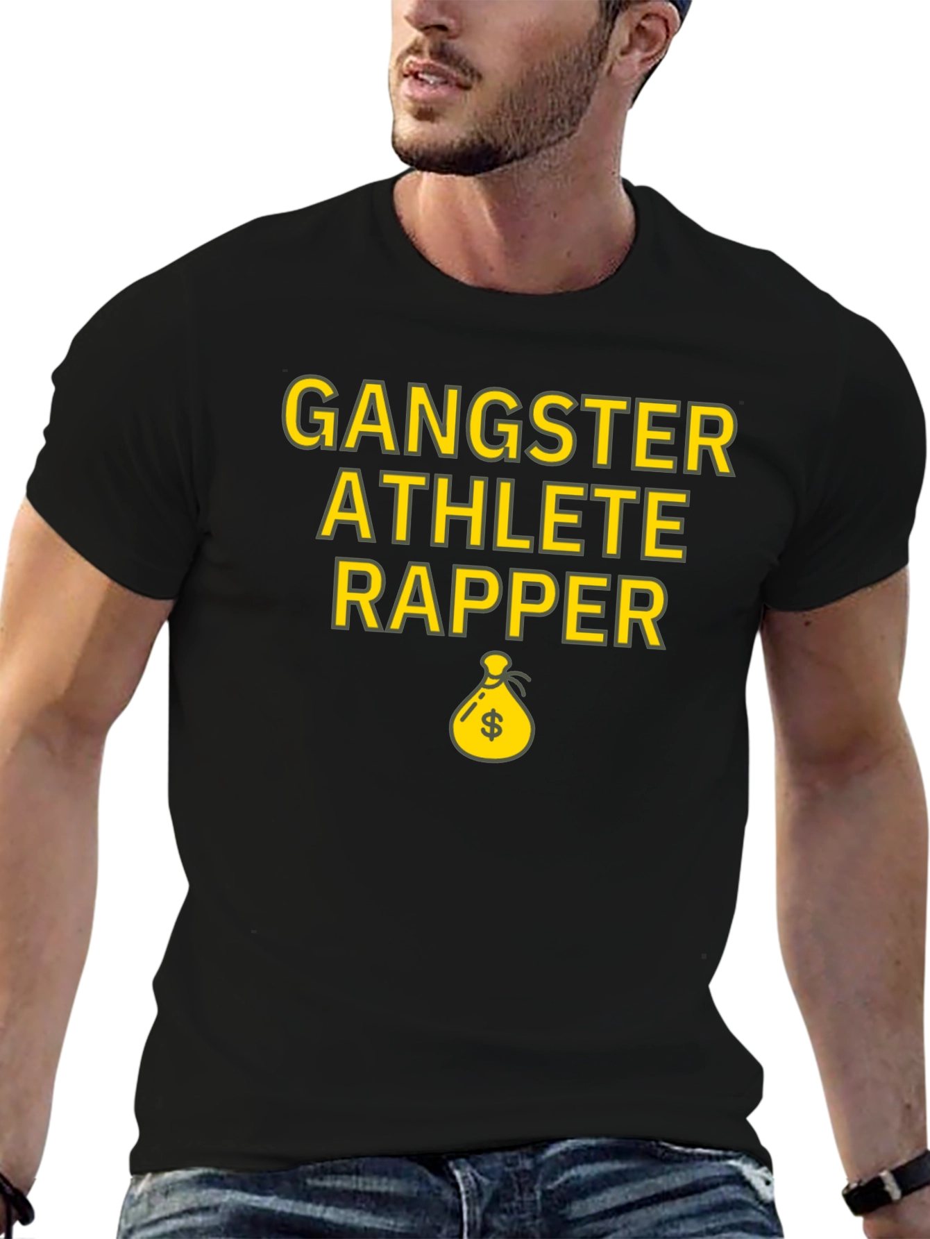 Gangster Athlete Rapper Graphic T-Shirt