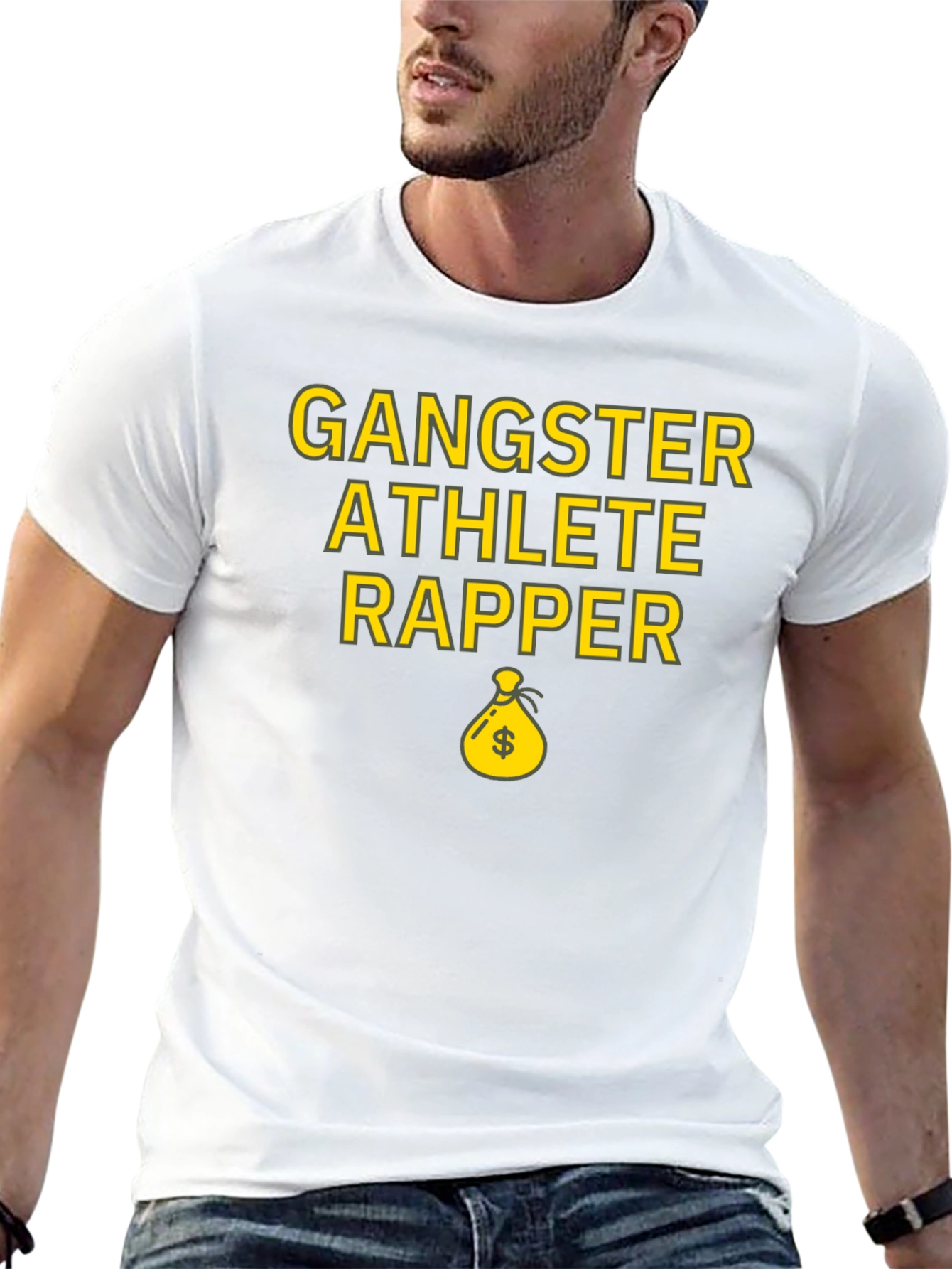 Gangster Athlete Rapper Graphic T-Shirt