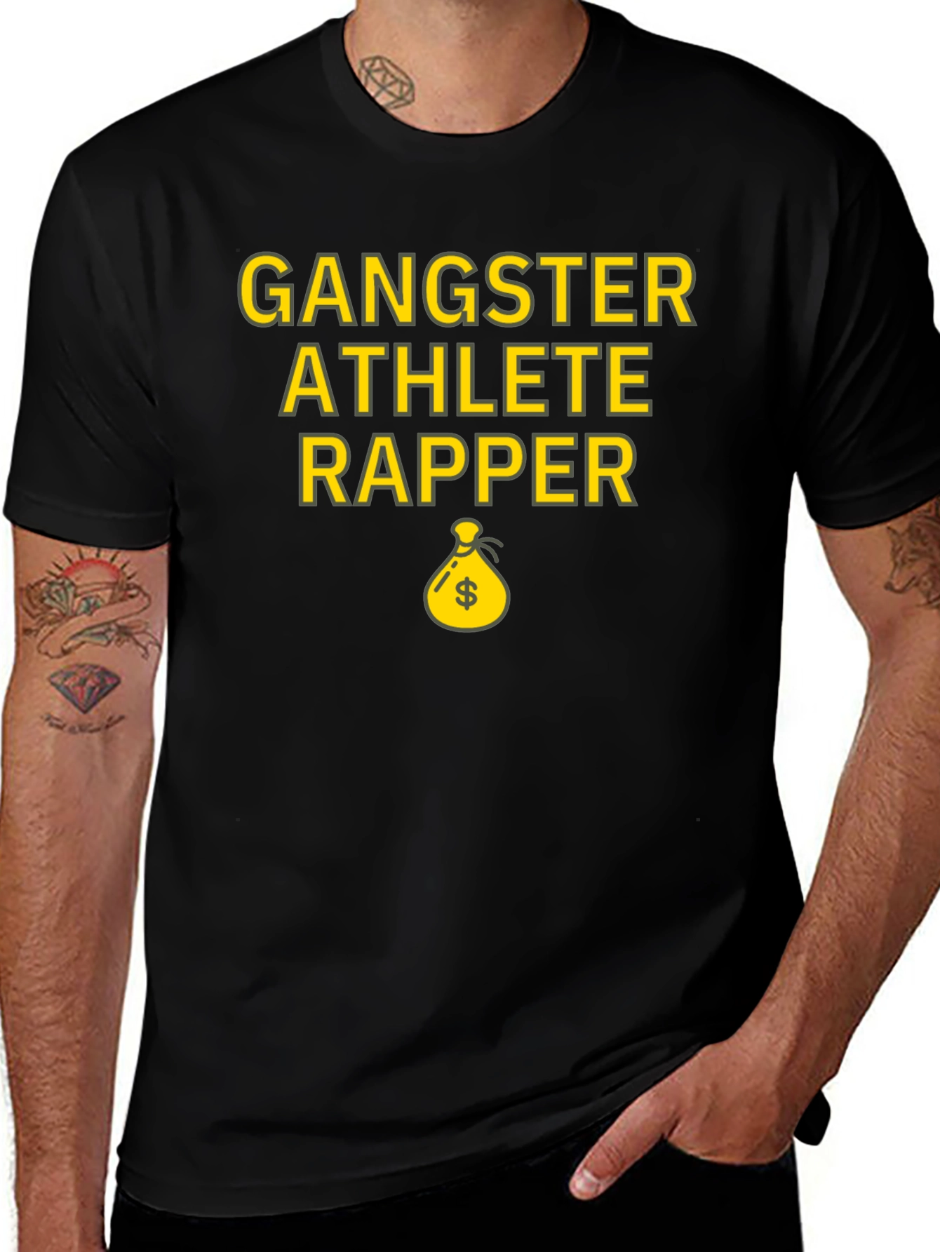 Gangster Athlete Rapper Graphic T-Shirt