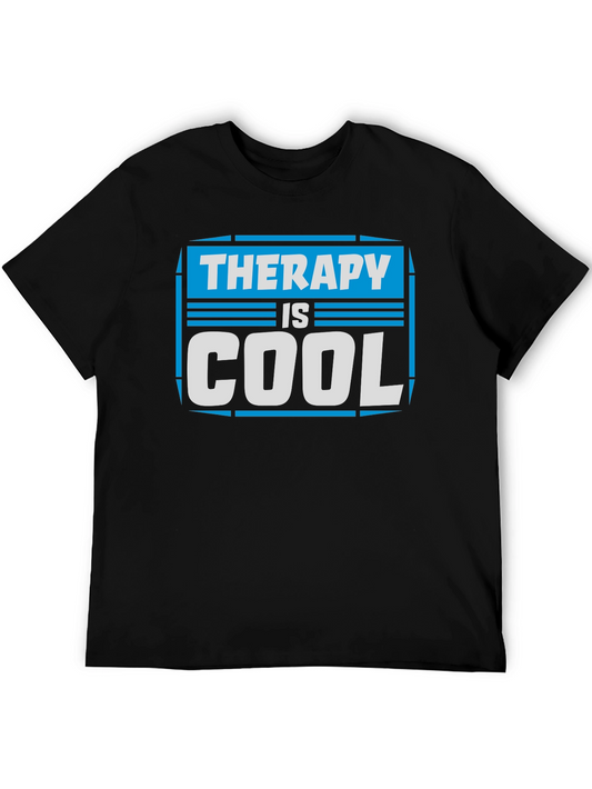 Therapy Is Cool Graphic Tee - Unisex Black T-Shirt
