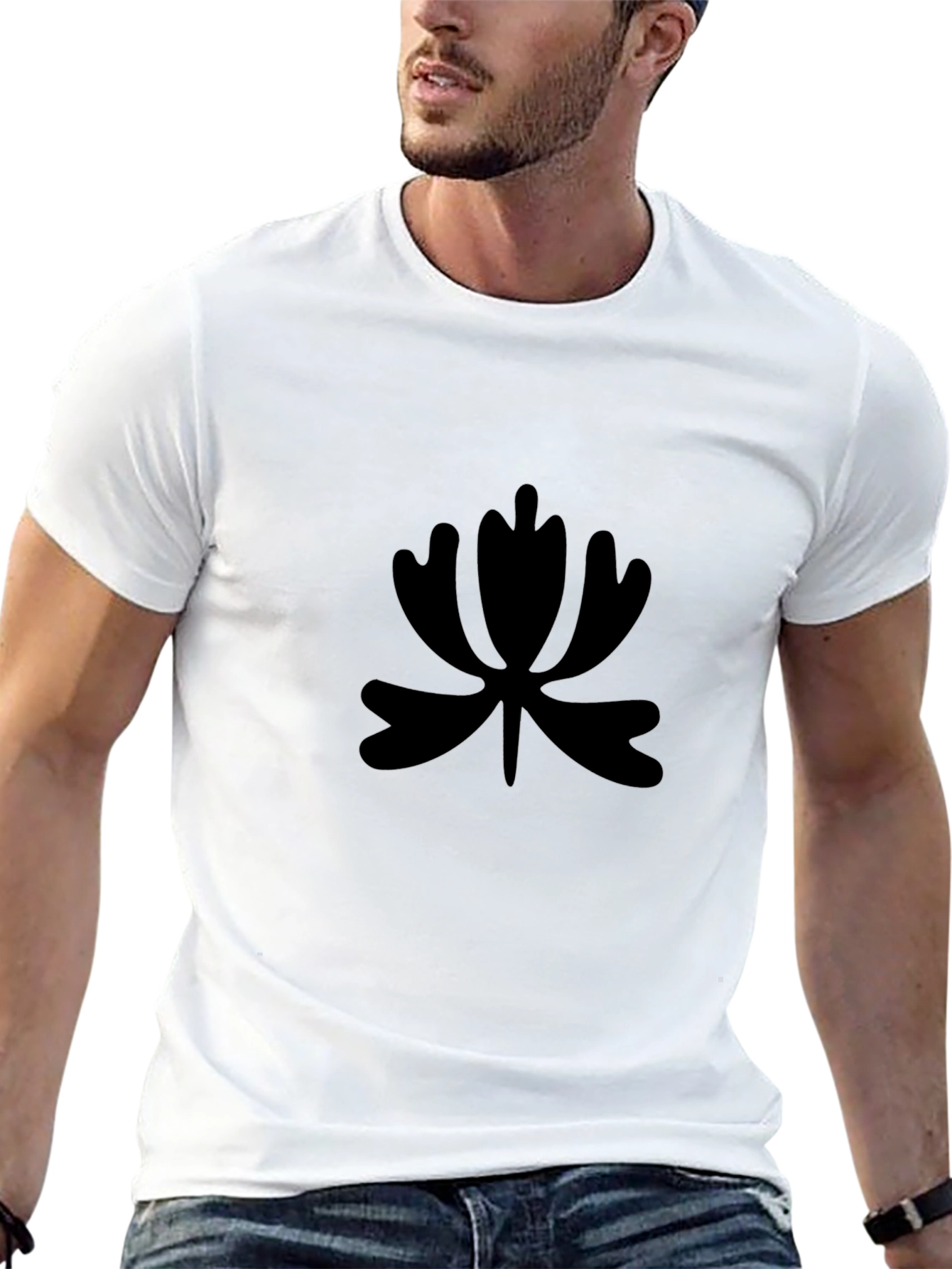 Modern Black Graphic Tee - Minimalist Design