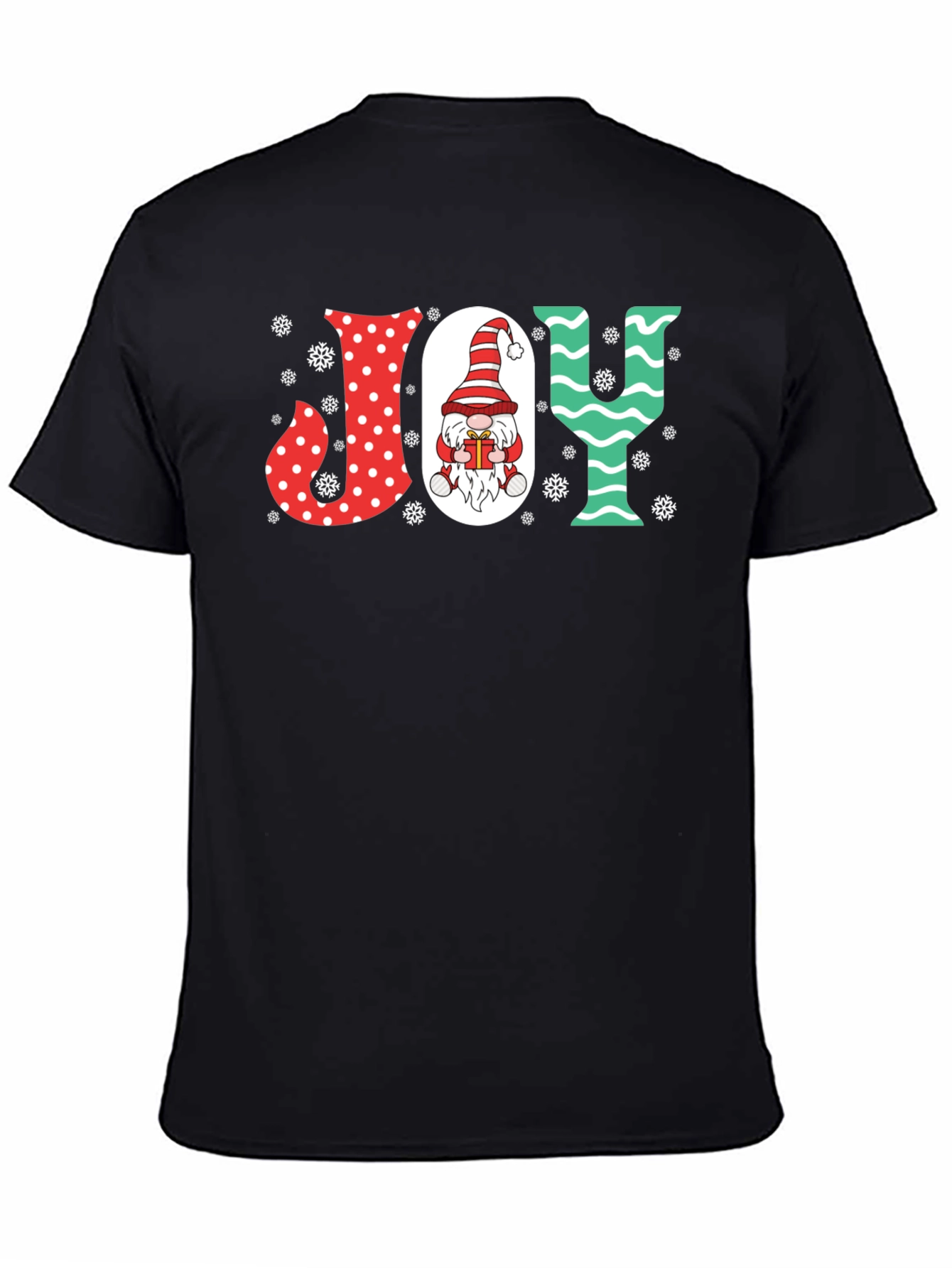 Festive JOY Christmas Gnome Graphic Tee
