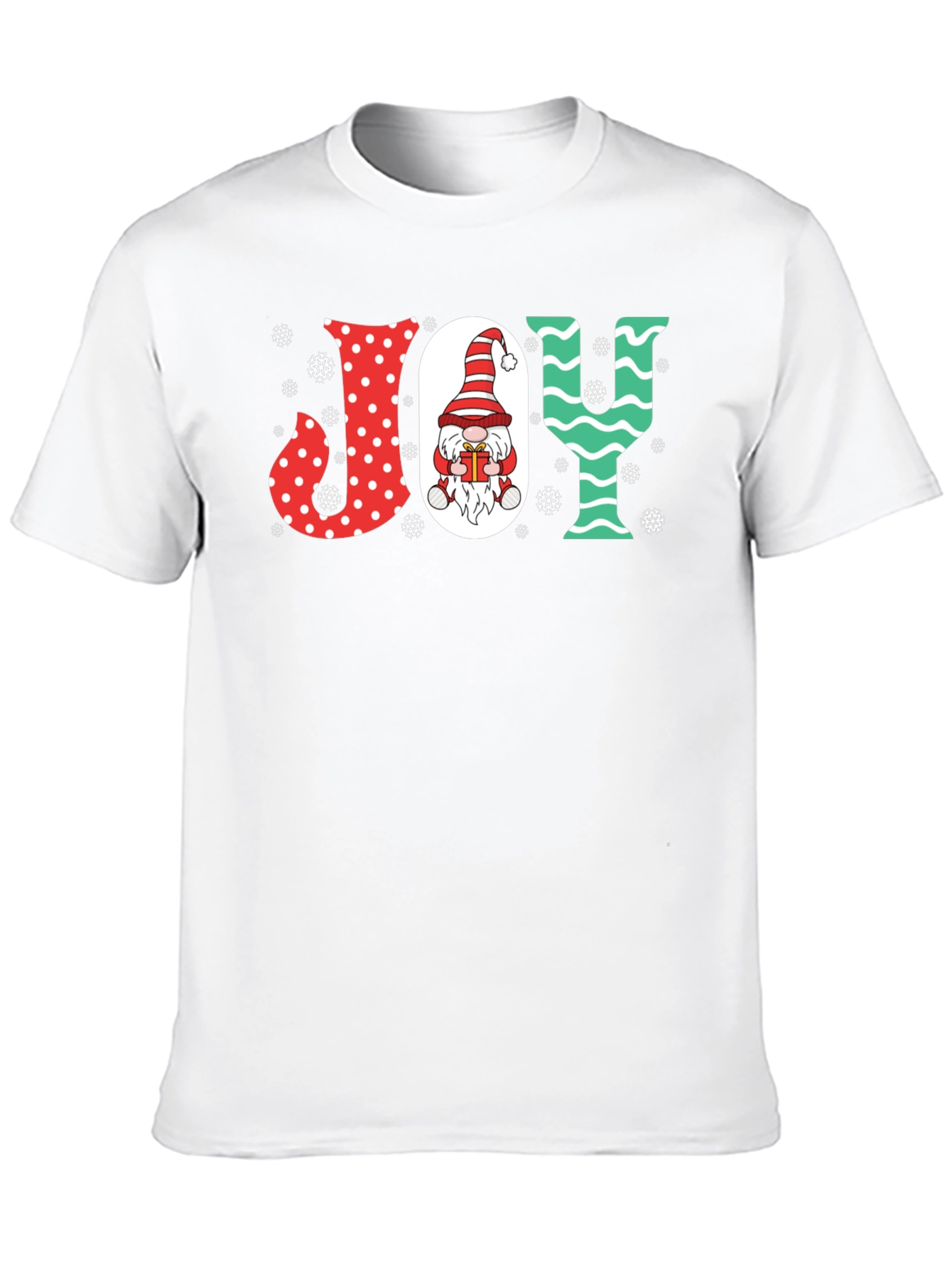 Festive JOY Christmas Gnome Graphic Tee