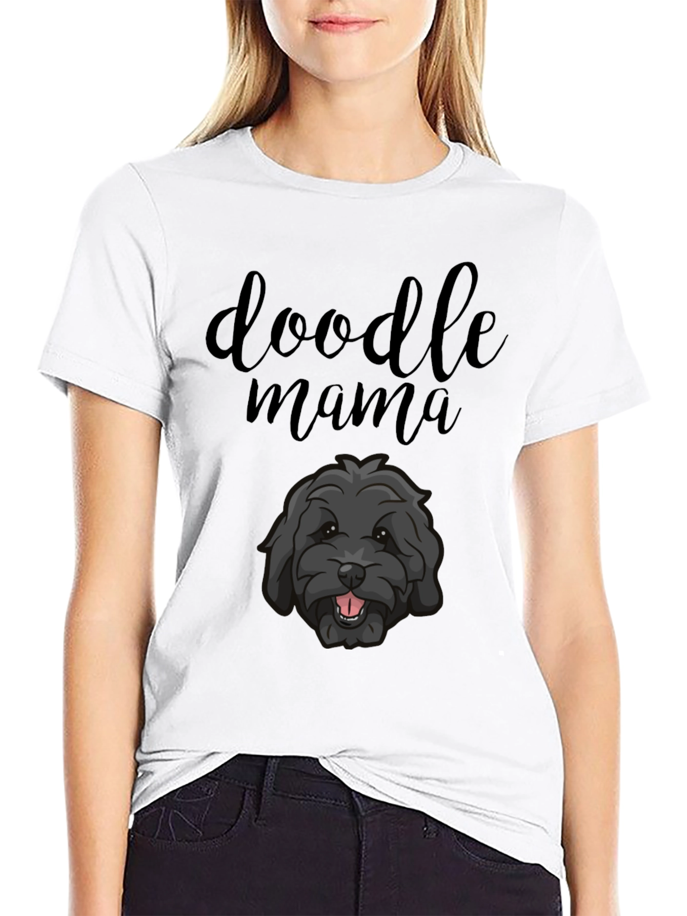 Doodle Mama Black T-Shirt - Dog Lover Tee