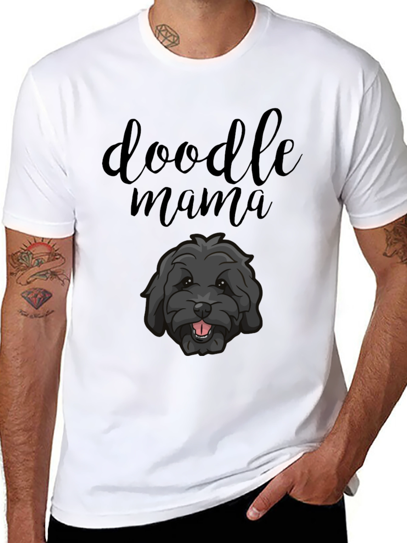 Doodle Mama Black T-Shirt - Dog Lover Tee