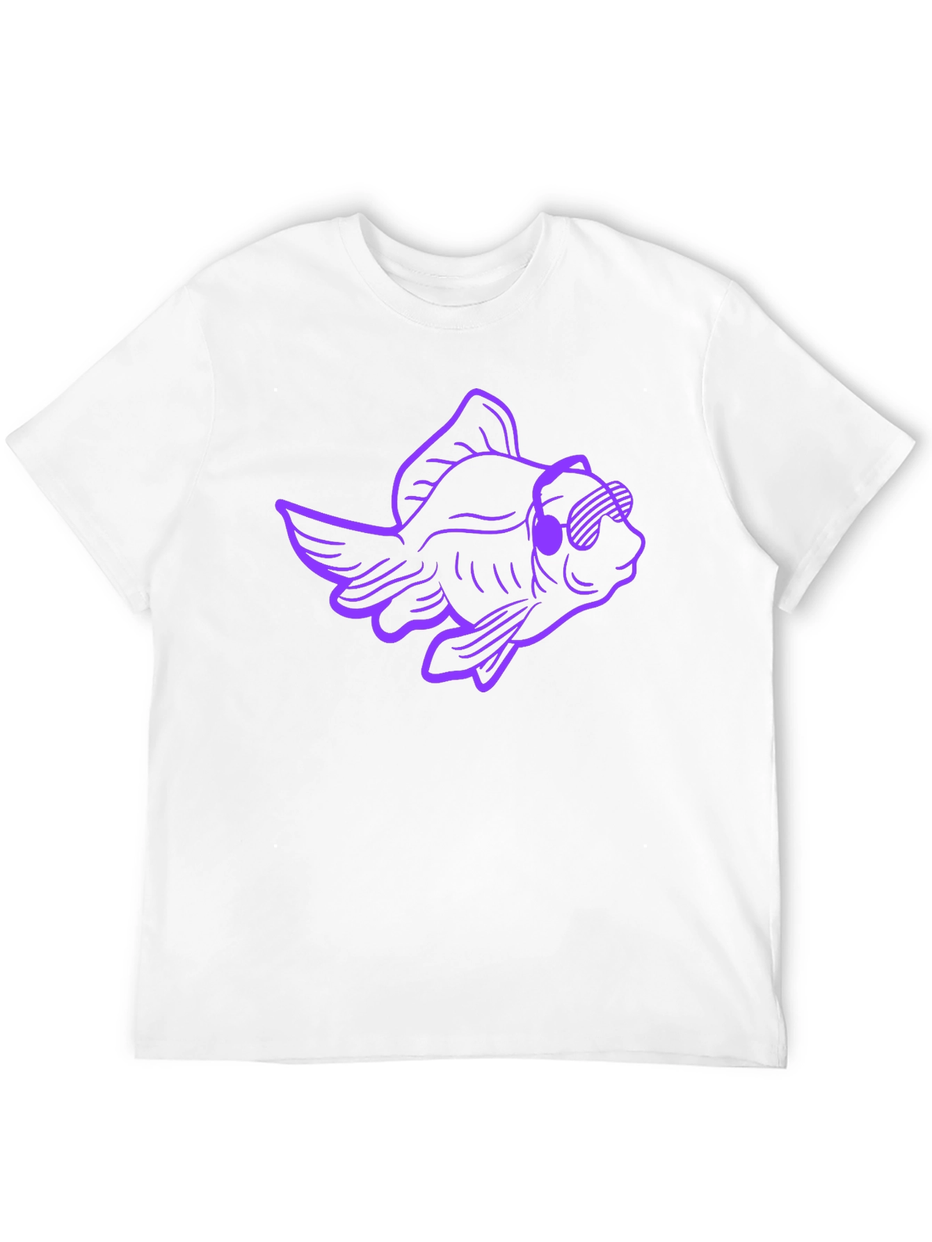 Cool Fish Graphic Tee - Black Cotton T-Shirt