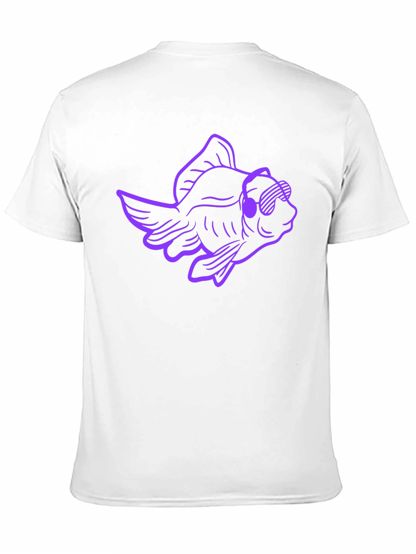 Cool Fish Graphic Tee - Black Cotton T-Shirt