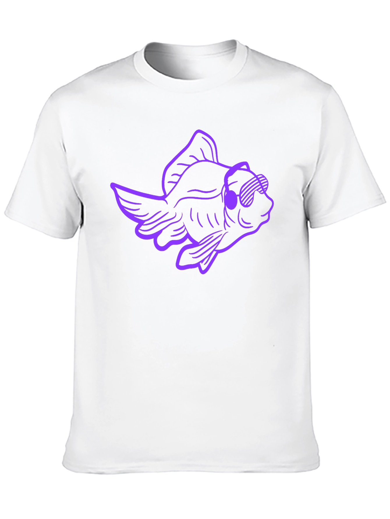 Cool Fish Graphic Tee - Black Cotton T-Shirt