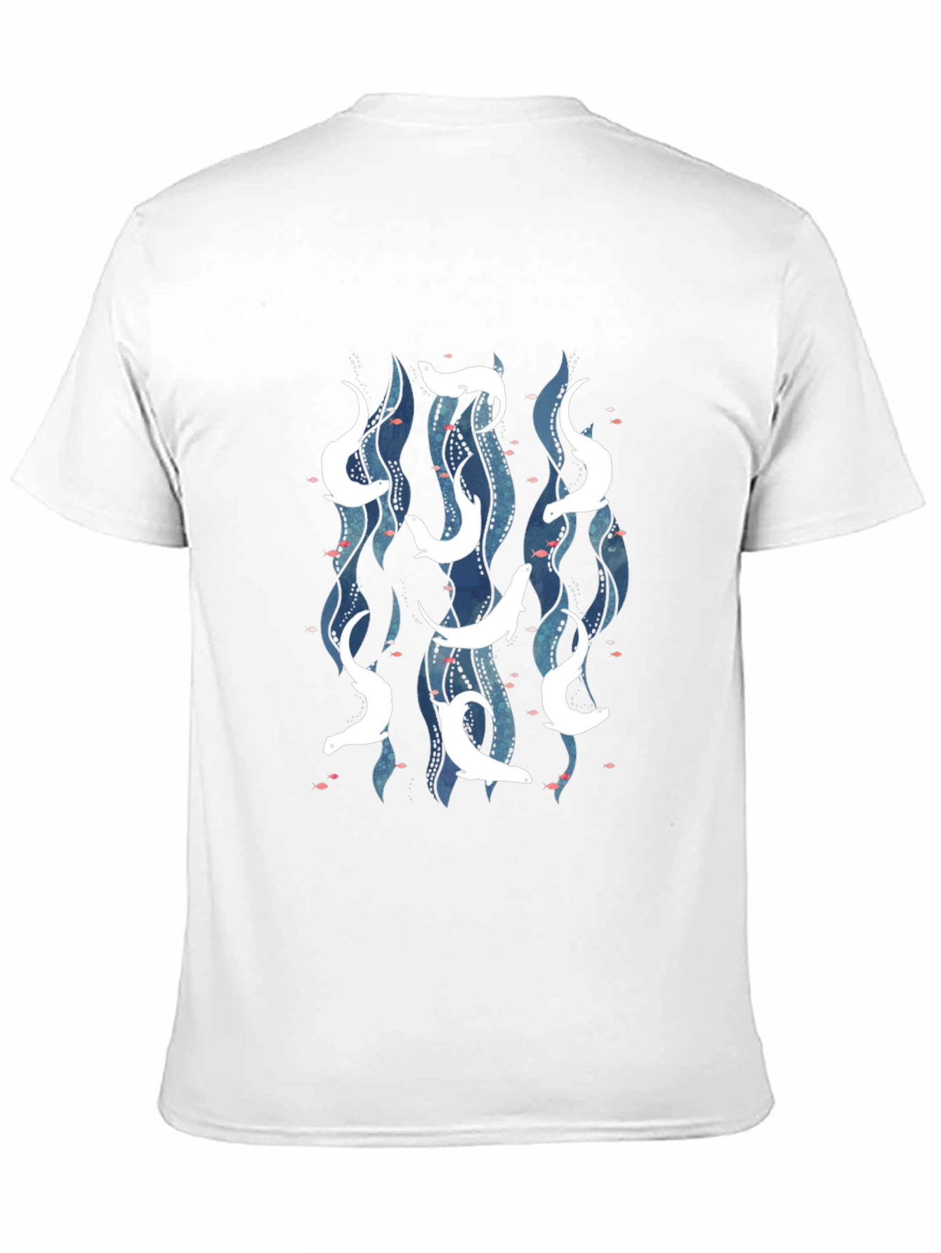 Sea Otter Pattern T-Shirt - Black