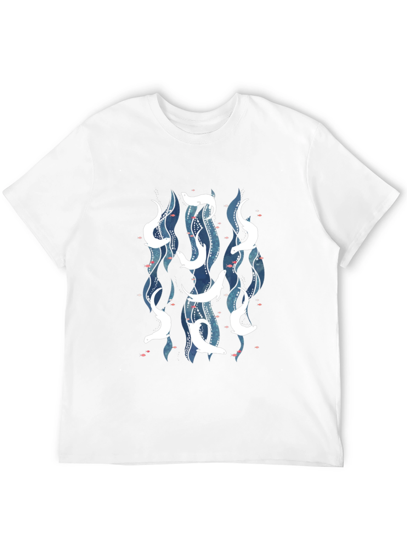 Sea Otter Pattern T-Shirt - Black