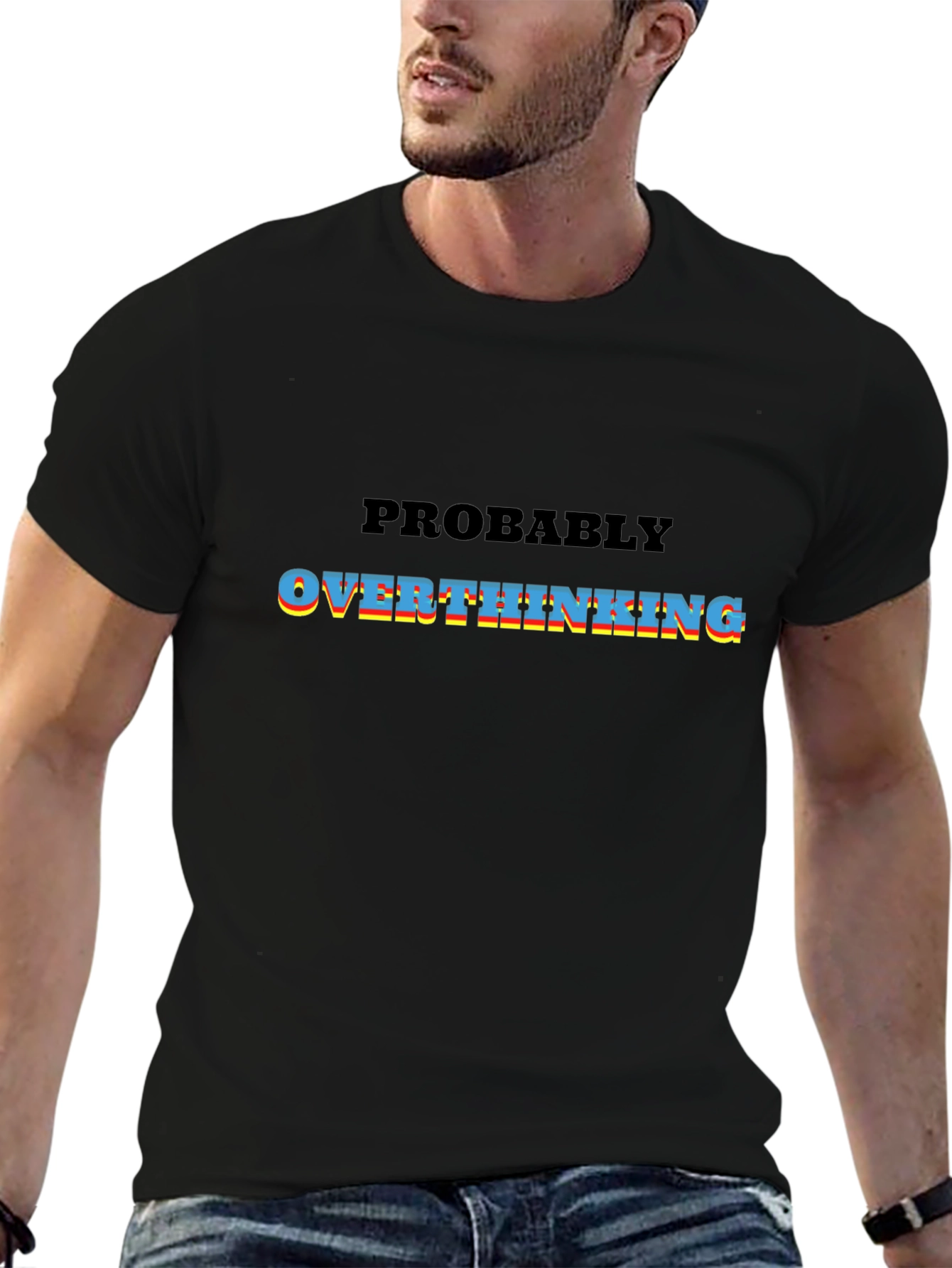 Overthinking Graphic Tee - Black T-Shirt
