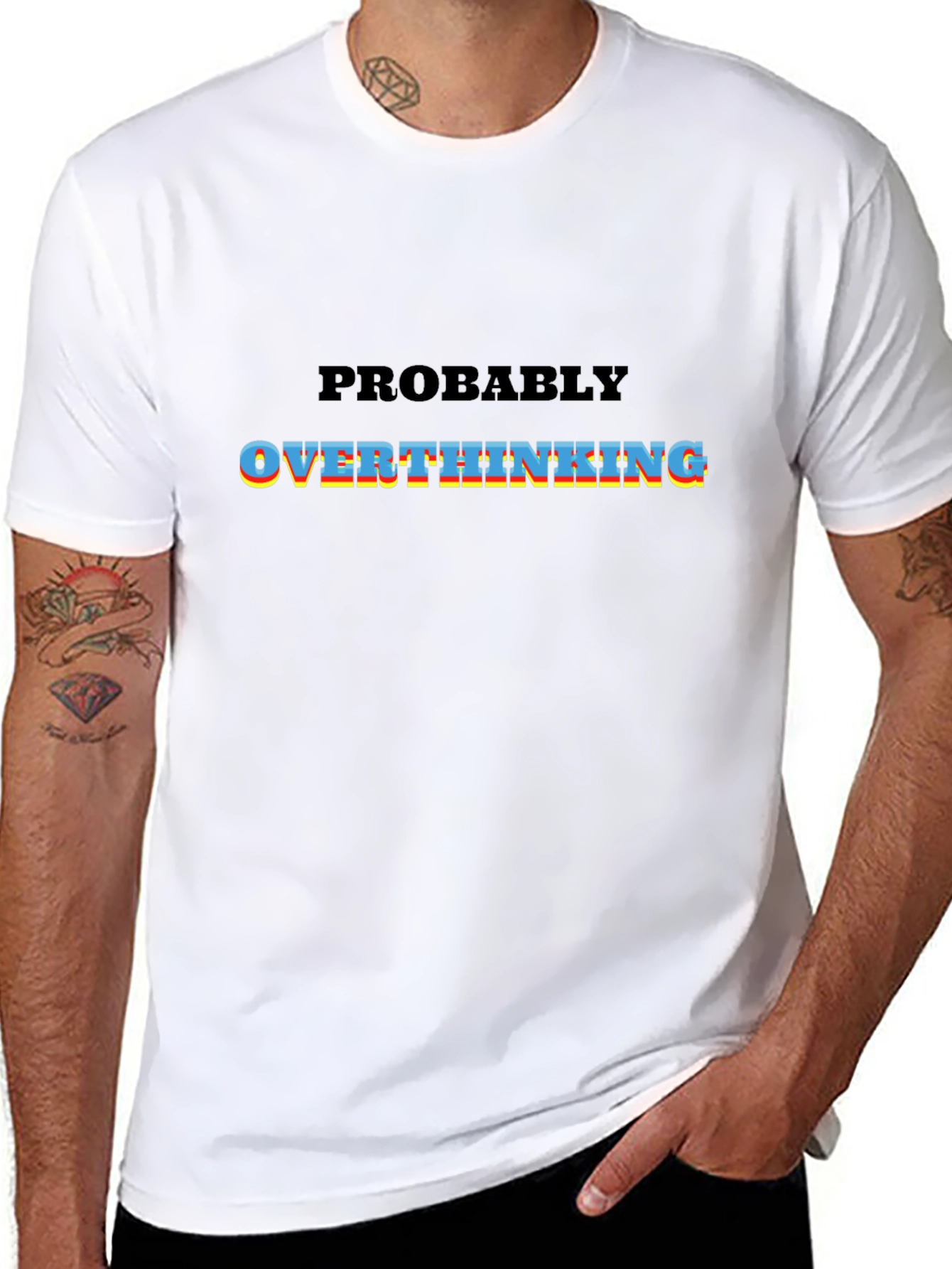 Overthinking Graphic Tee - Black T-Shirt