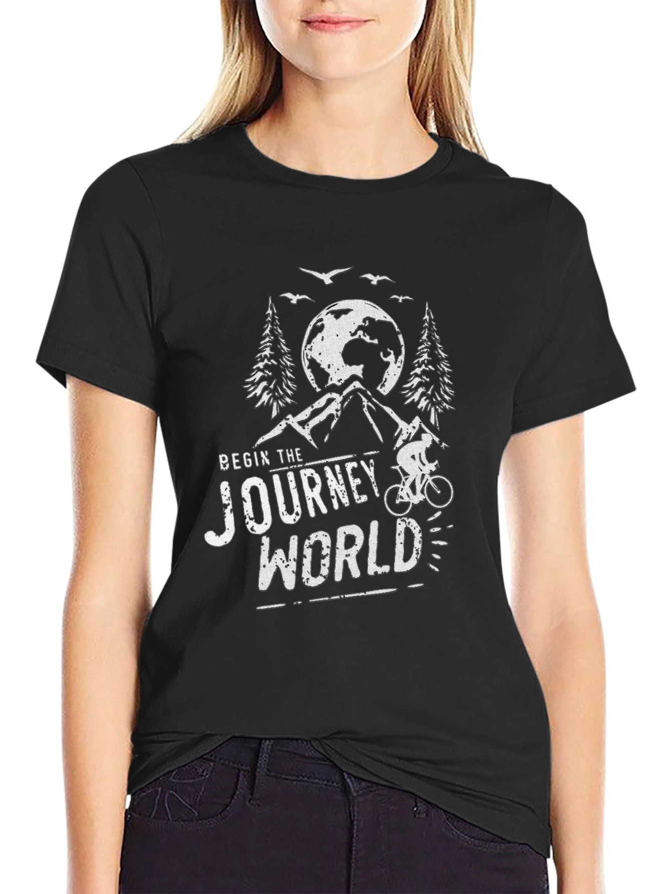 Begin the Journey World Graphic Tee - Black