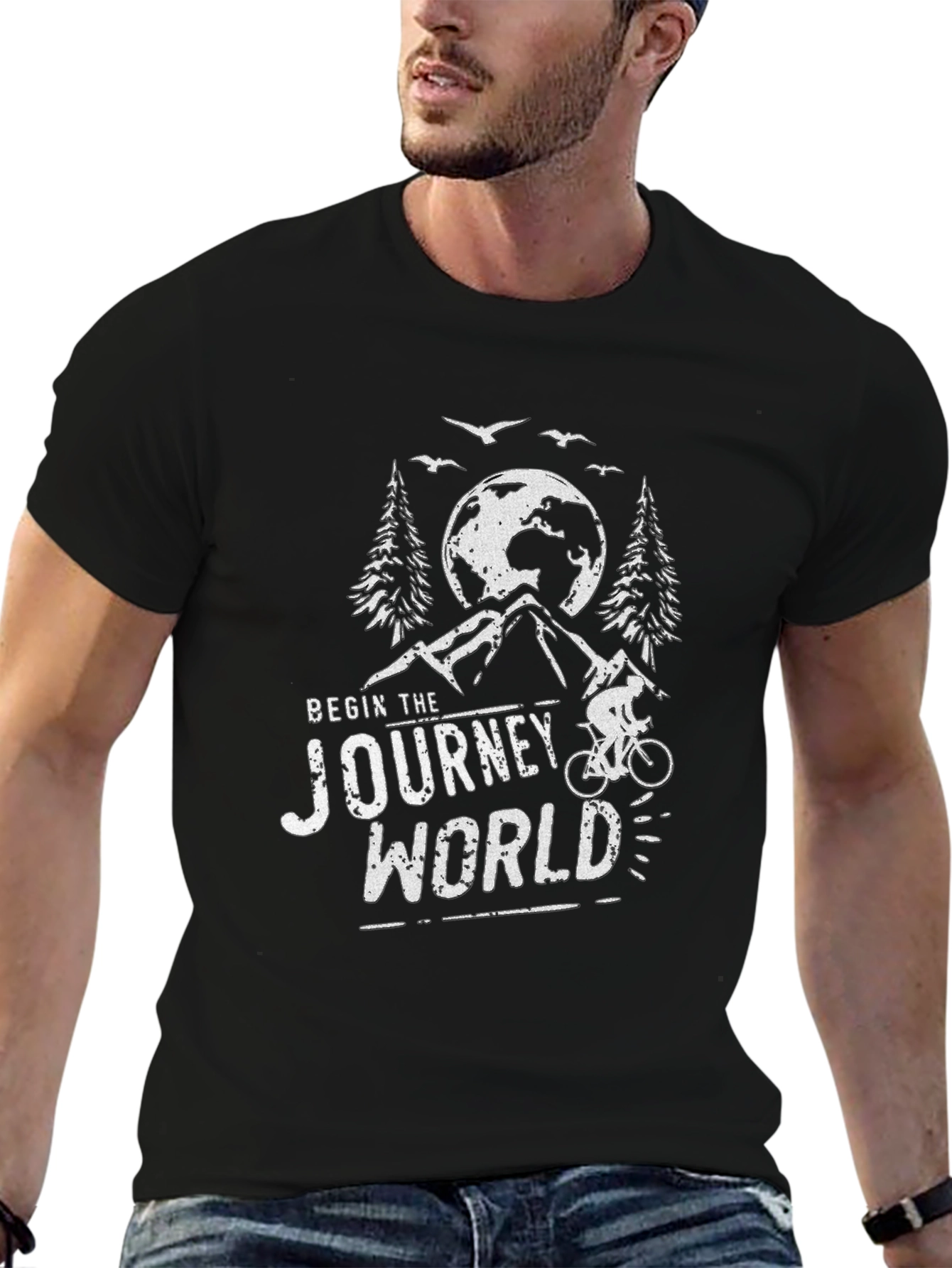 Begin the Journey World Graphic Tee - Black