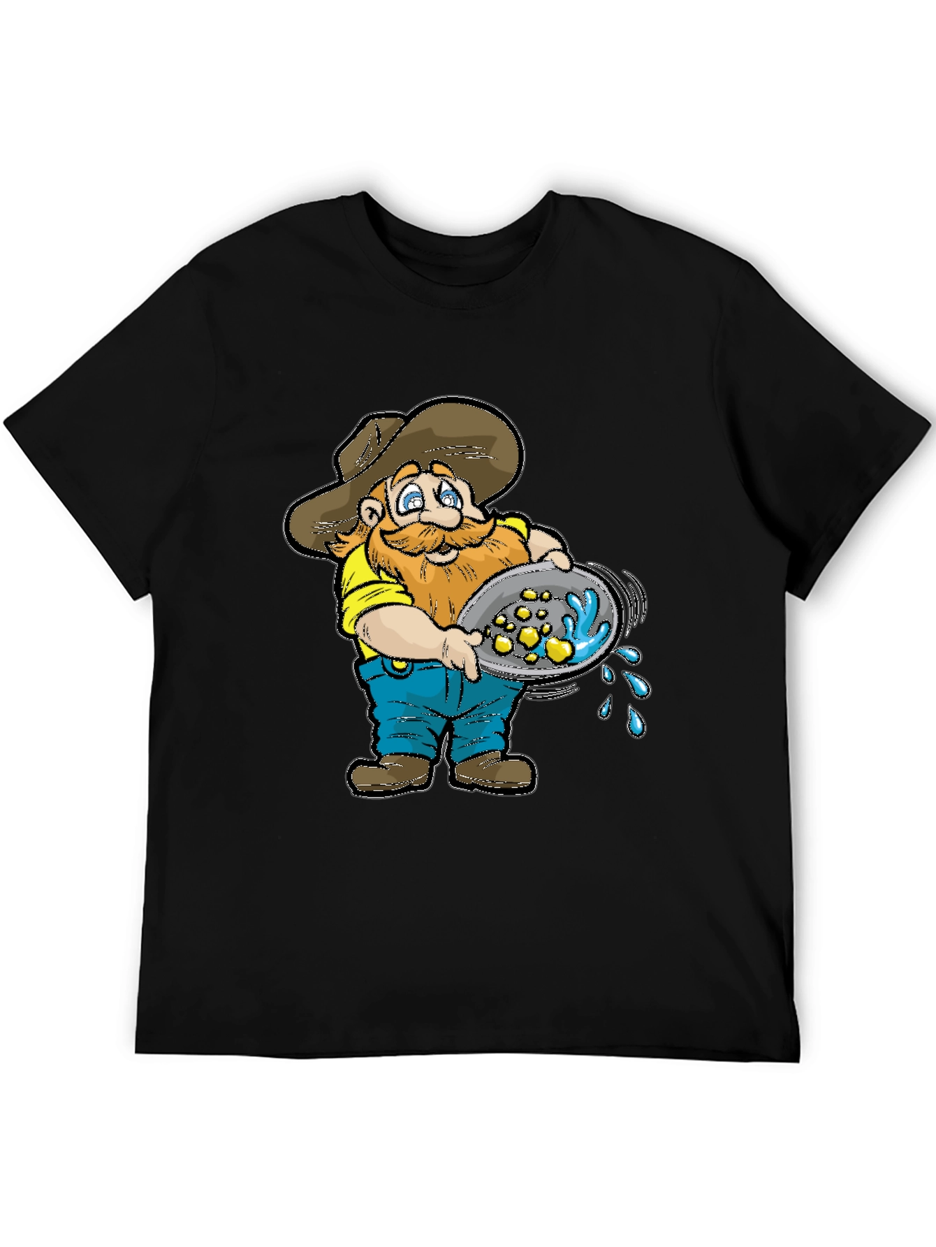 Gold Miner T-Shirt - Cartoon Panning for Gold