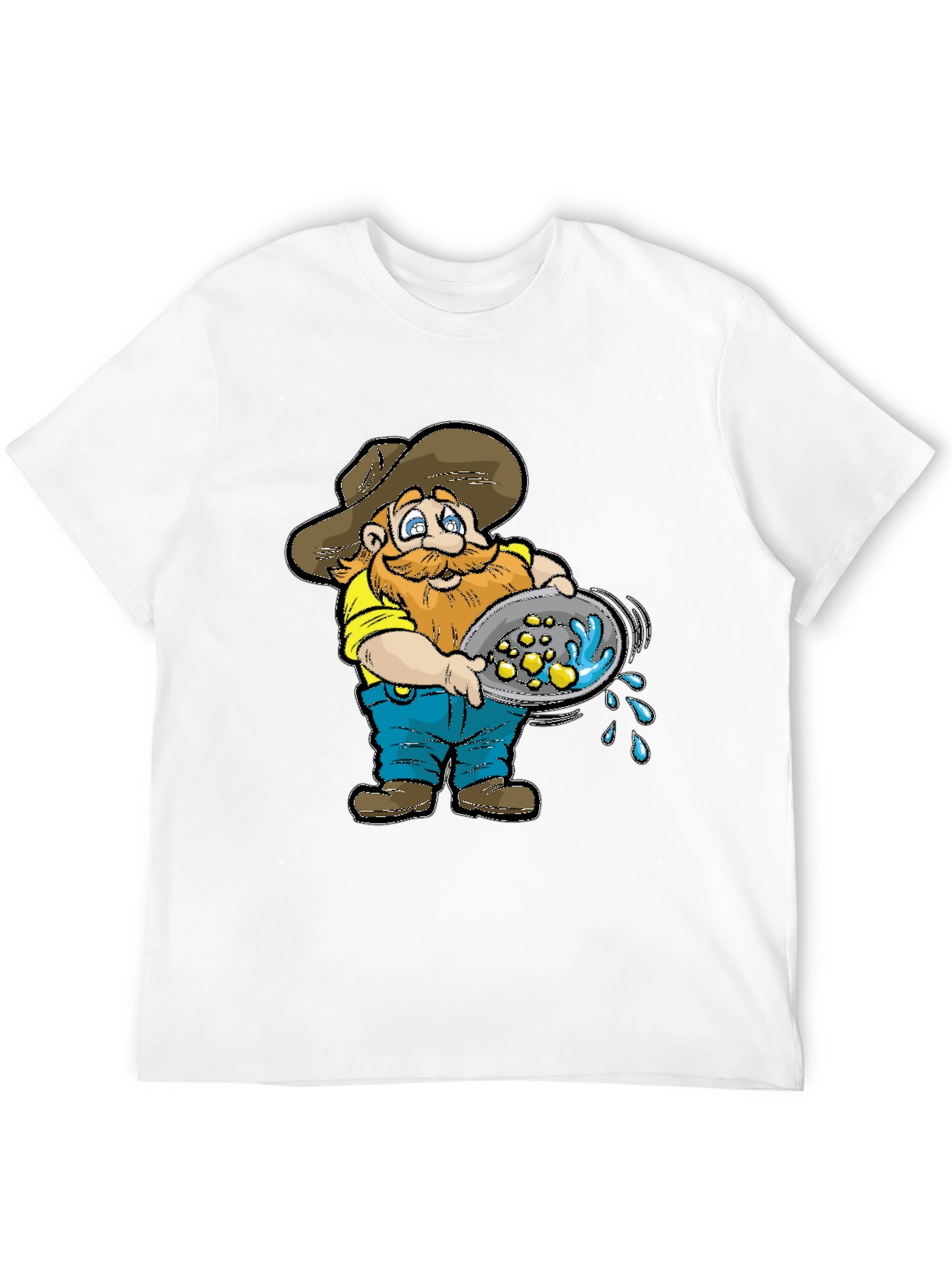 Gold Miner T-Shirt - Cartoon Panning for Gold