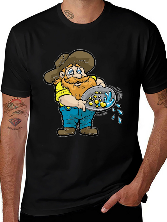 Gold Miner T-Shirt - Cartoon Panning for Gold