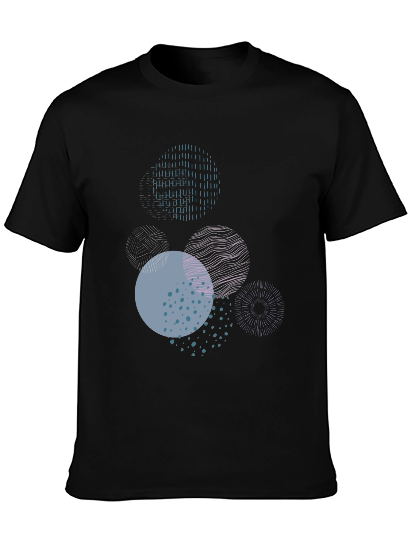 Abstract Circle Graphic Tee - Modern Casual Wear