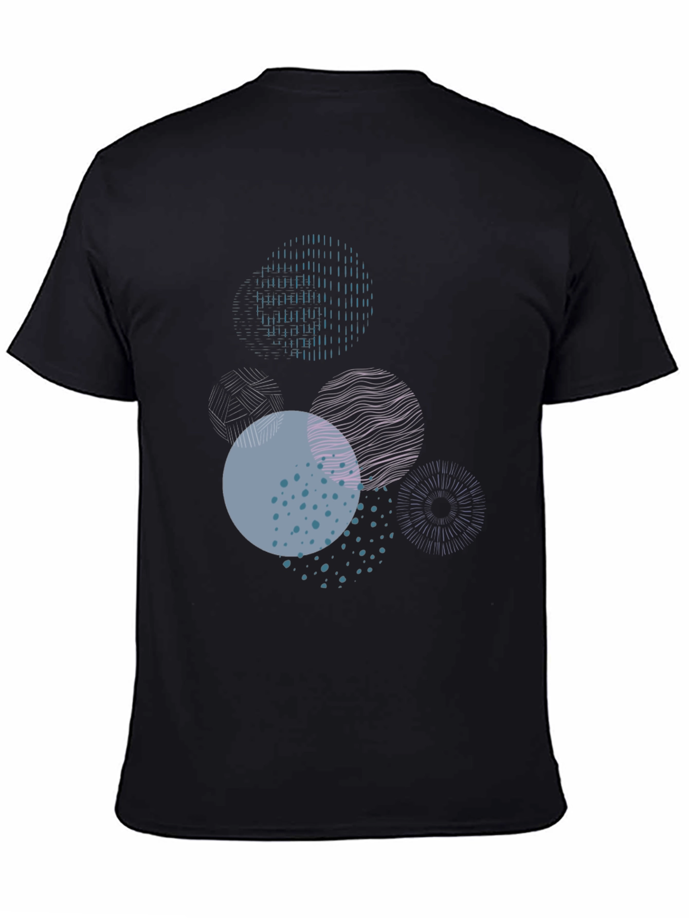 Abstract Circle Graphic Tee - Modern Casual Wear