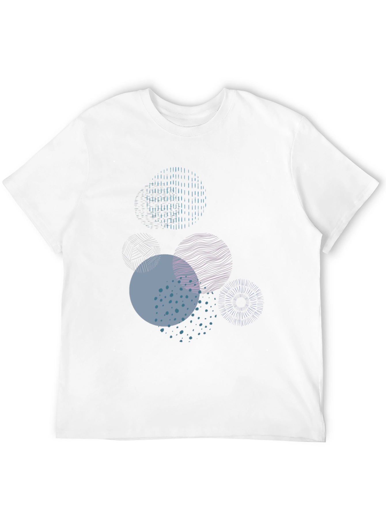 Abstract Circle Graphic Tee - Modern Casual Wear