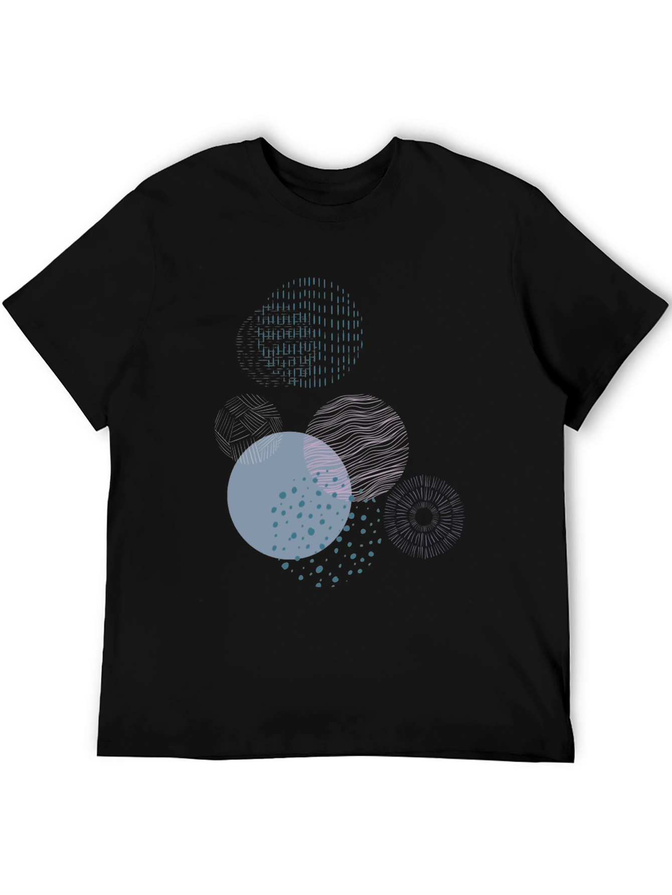 Abstract Circle Graphic Tee - Modern Casual Wear