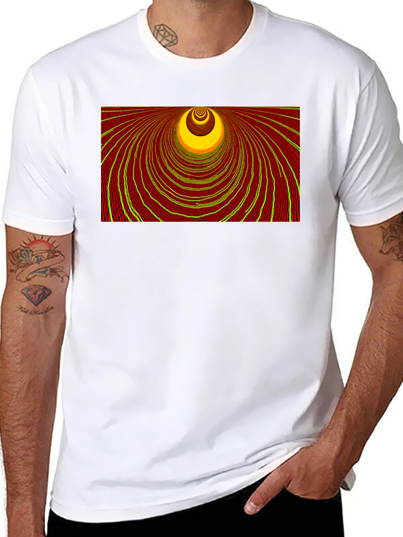 Abstract Tunnel Graphic Tee - Unique Design