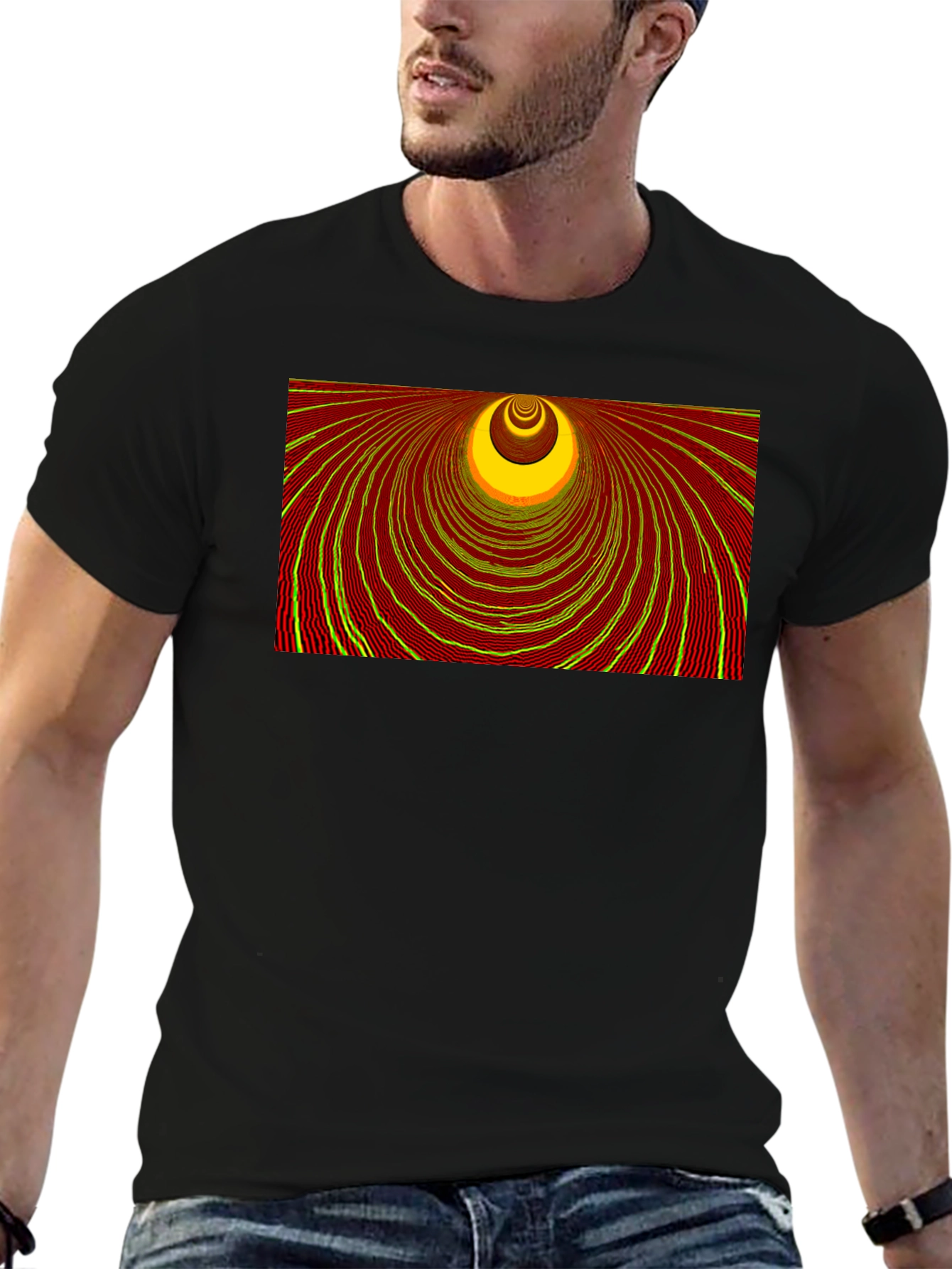 Abstract Tunnel Graphic Tee - Unique Design