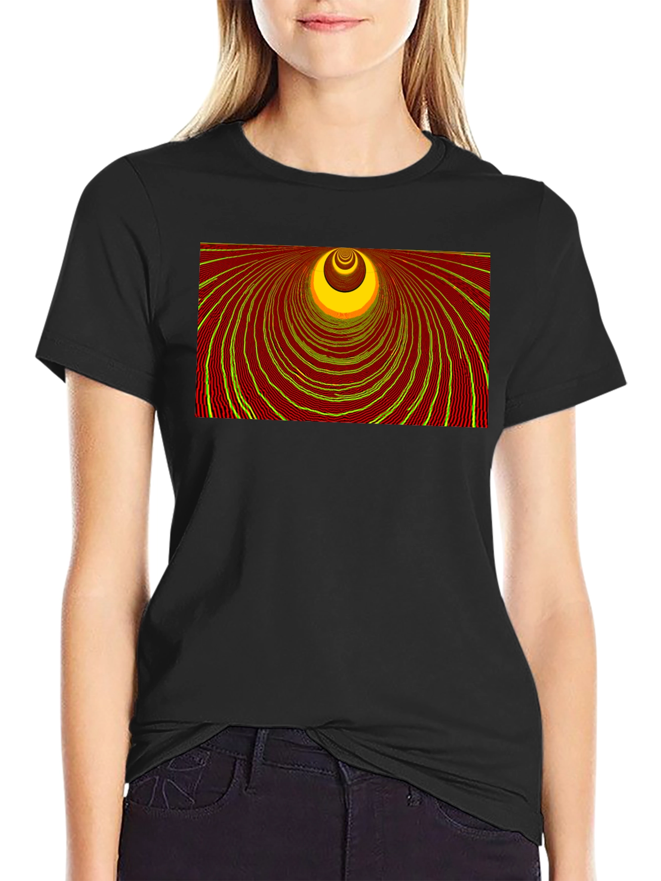 Abstract Tunnel Graphic Tee - Unique Design