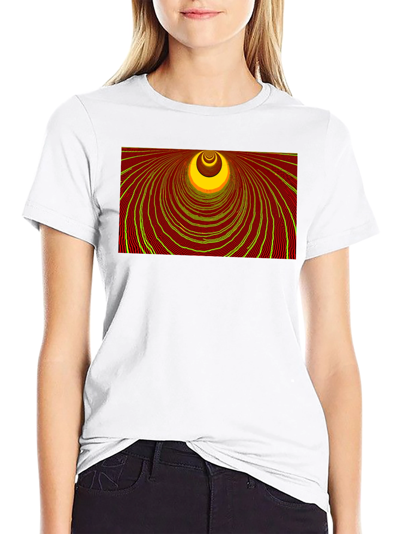 Abstract Tunnel Graphic Tee - Unique Design