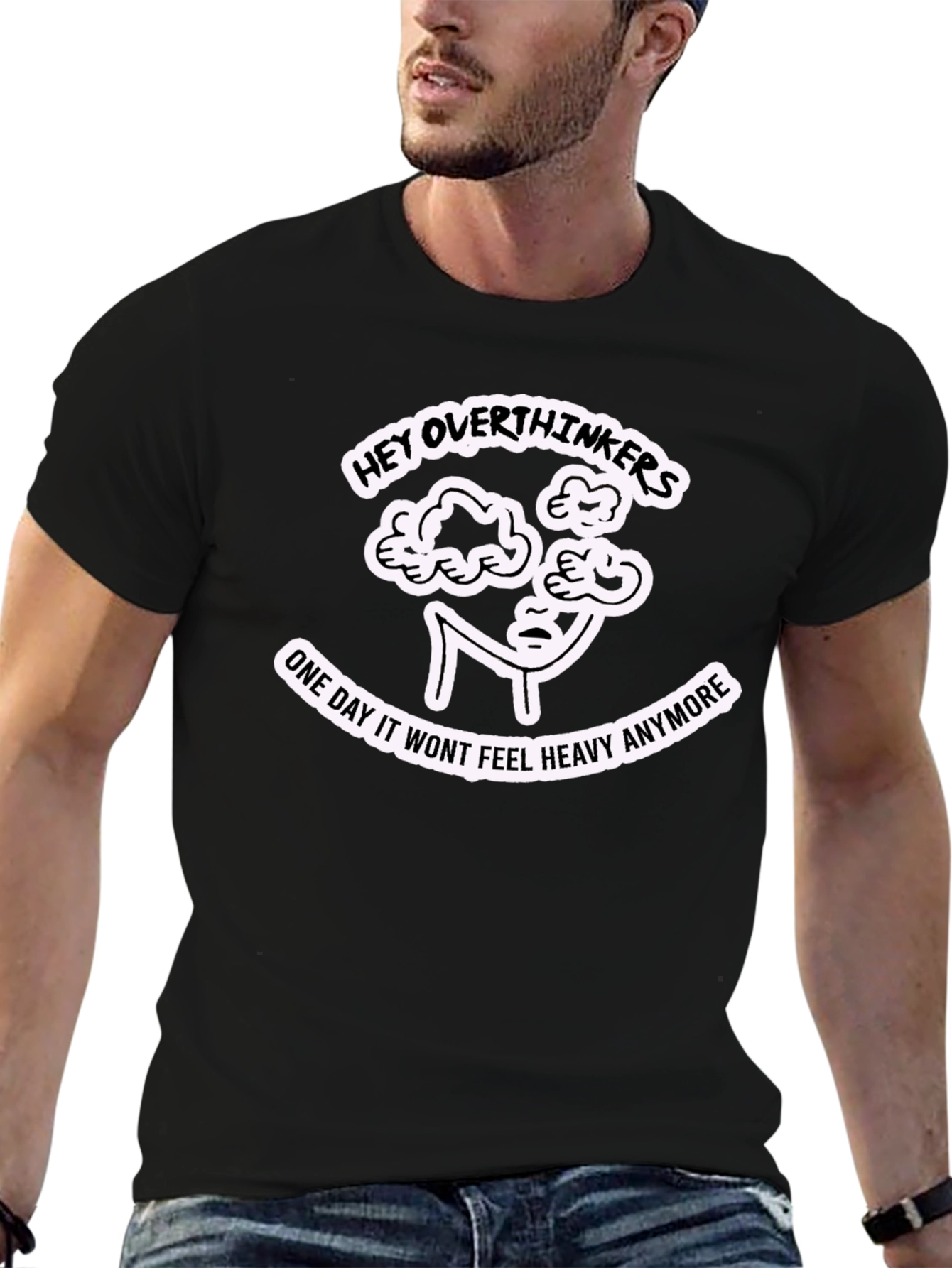 Hey Overthinkers Graphic T-Shirt - Heavy Thoughts