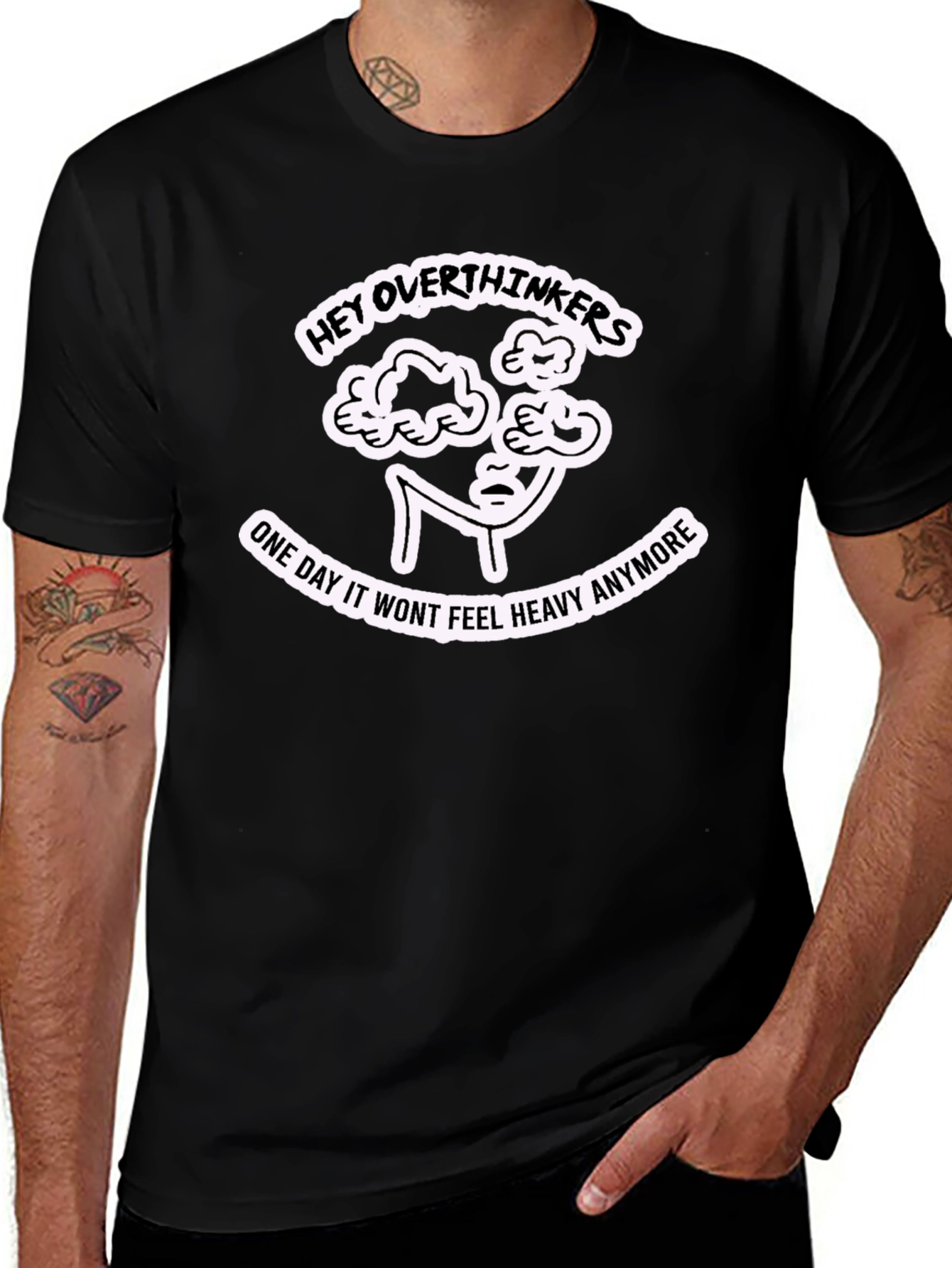 Hey Overthinkers Graphic T-Shirt - Heavy Thoughts