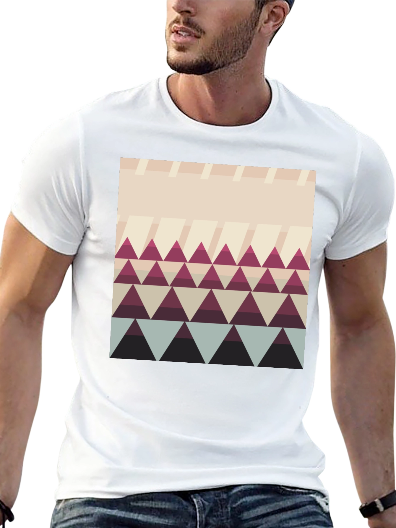 Geometric Triangle Pattern T-Shirt