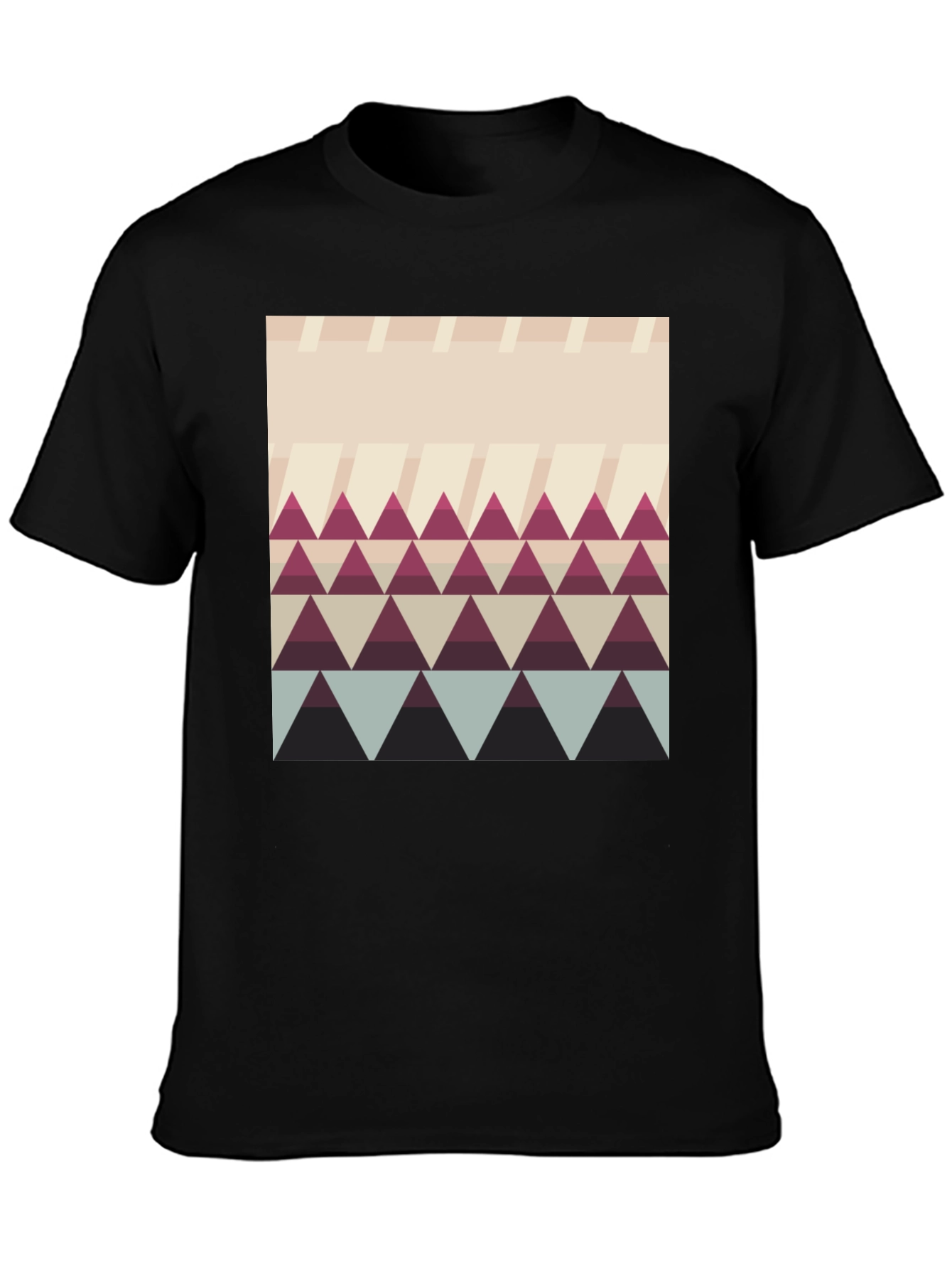 Geometric Triangle Pattern T-Shirt