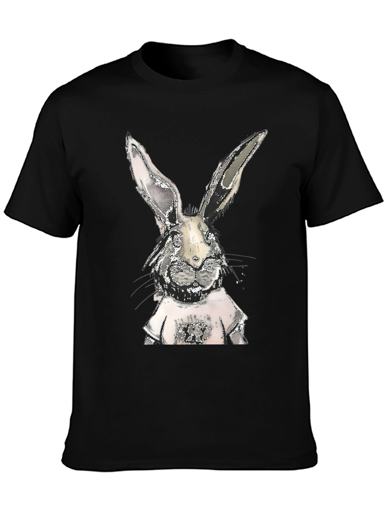 Cool Rabbit Graphic Tee - Black Cotton T-Shirt