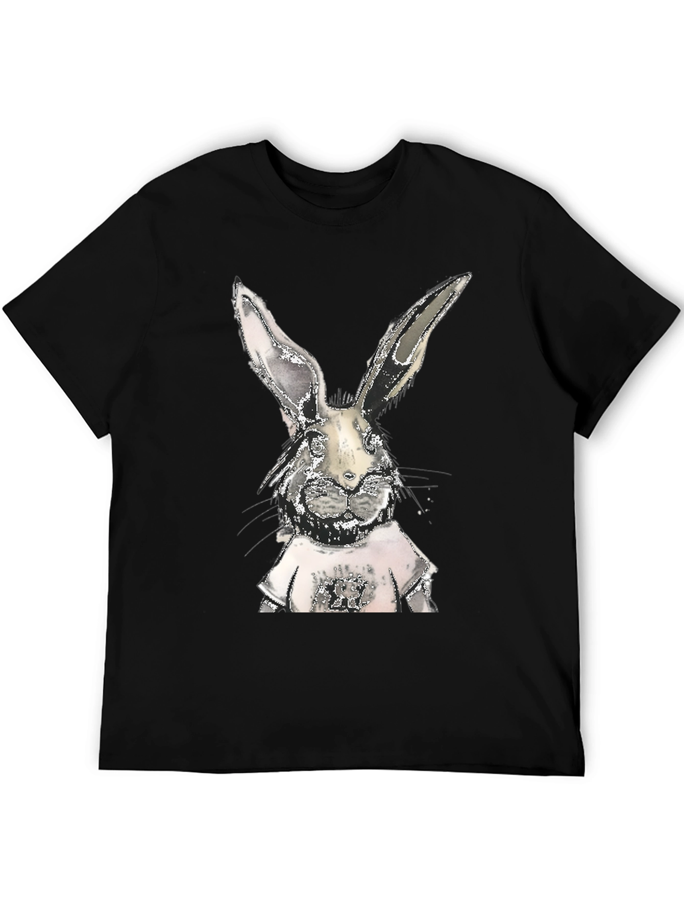 Cool Rabbit Graphic Tee - Black Cotton T-Shirt