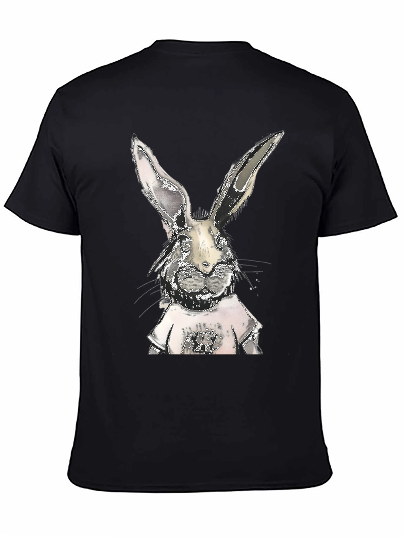 Cool Rabbit Graphic Tee - Black Cotton T-Shirt