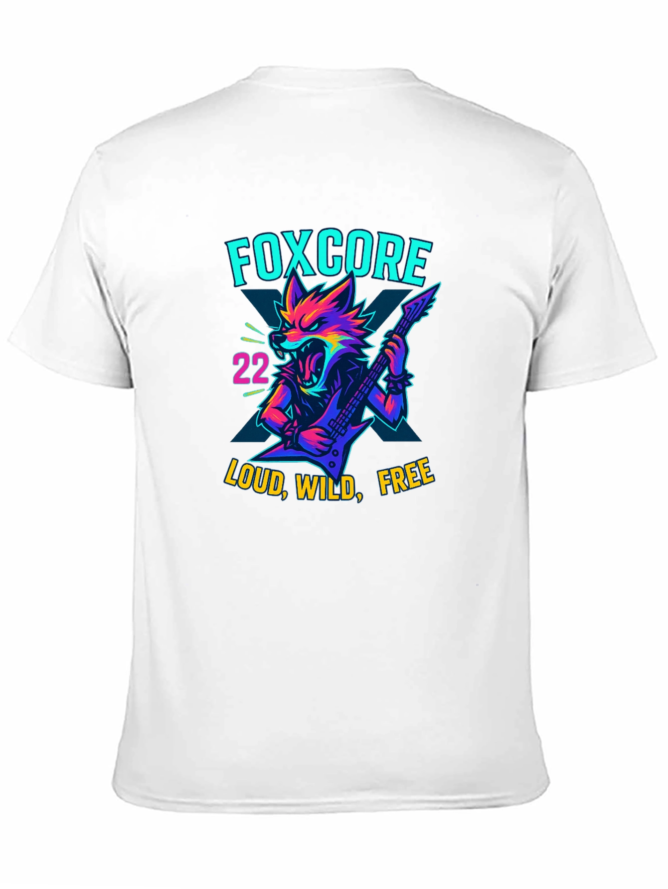 Foxcore Loud Wild Free Graphic Tee
