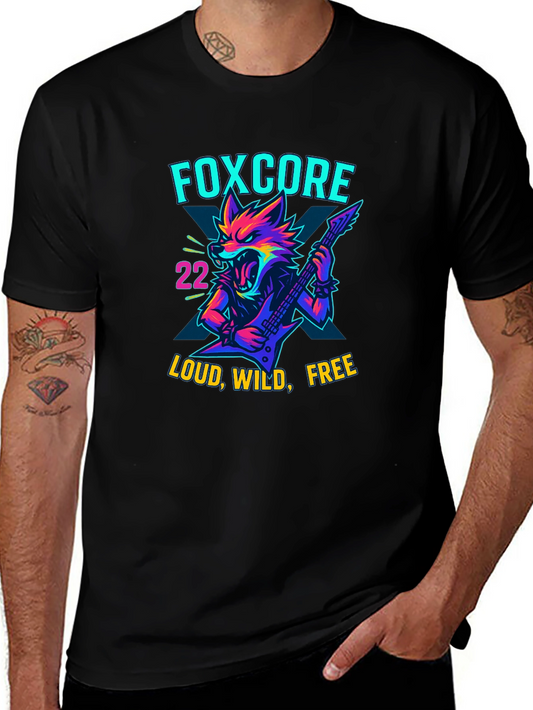 Foxcore Loud Wild Free Graphic Tee