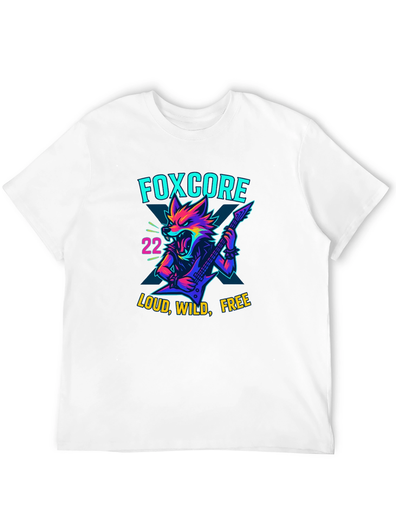 Foxcore Loud Wild Free Graphic Tee
