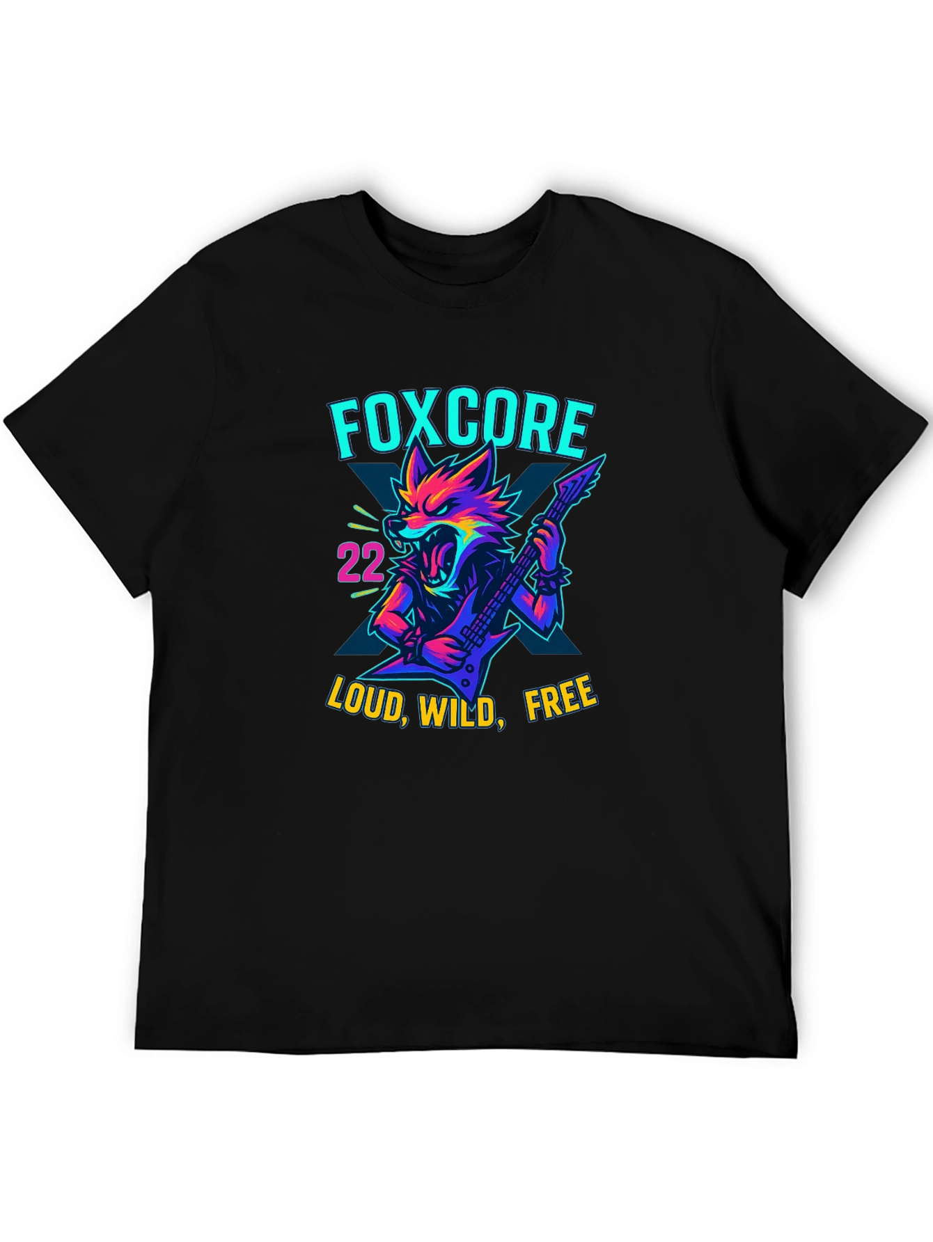 Foxcore Loud Wild Free Graphic Tee