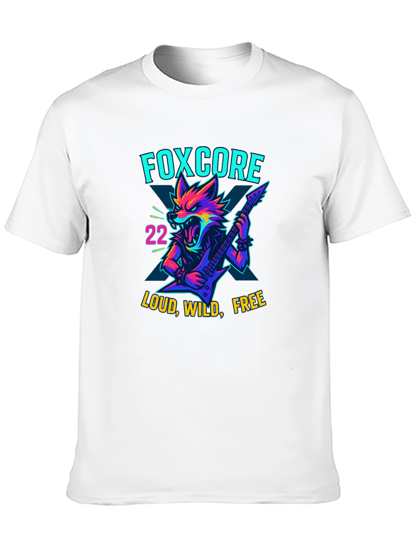 Foxcore Loud Wild Free Graphic Tee