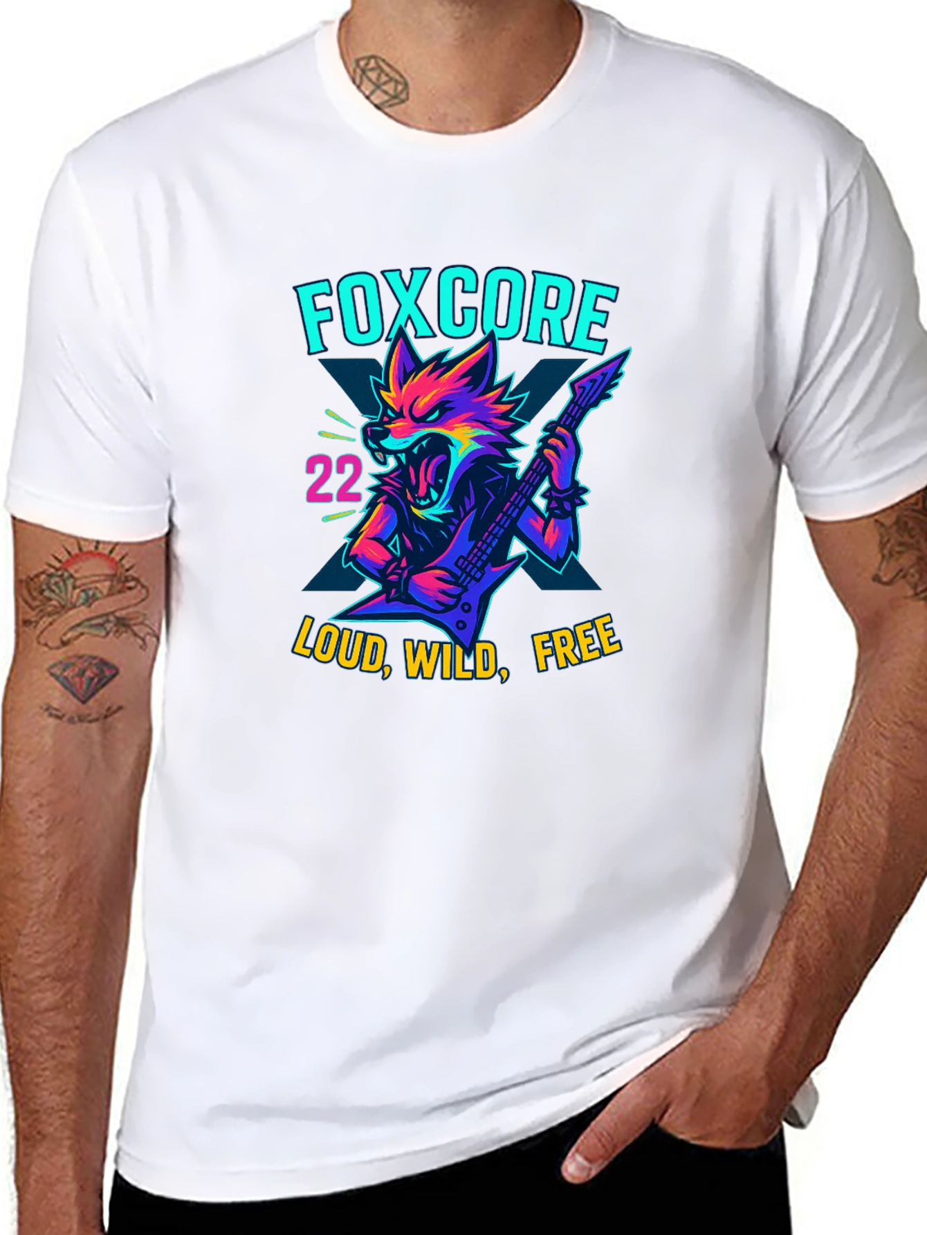 Foxcore Loud Wild Free Graphic Tee