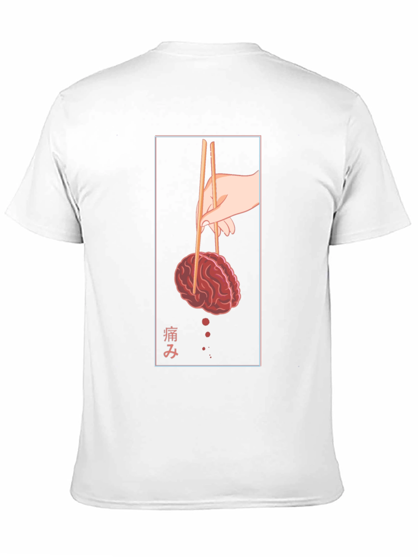 Brain Chopsticks Graphic Tee - Unique Design