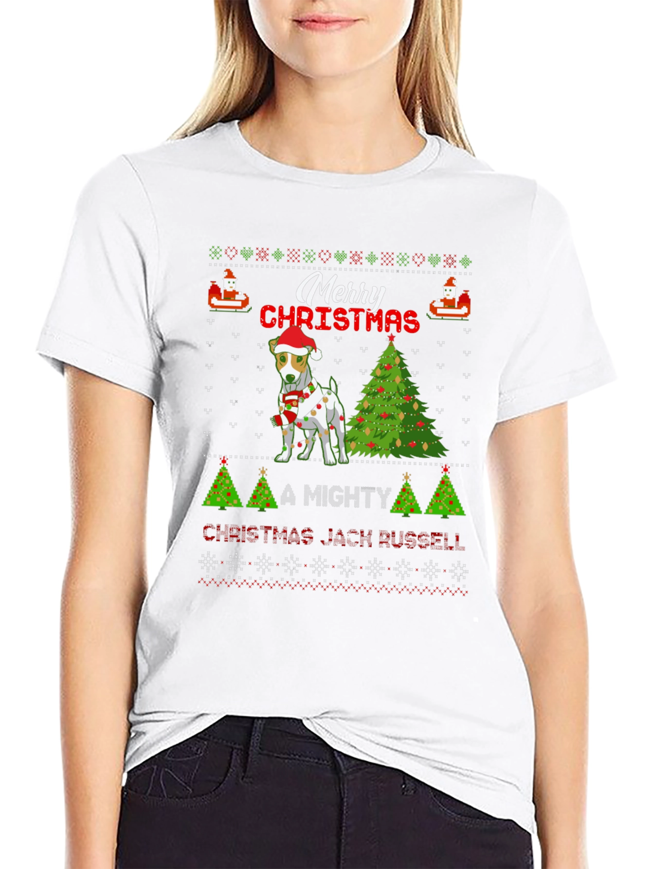 Festive Dog Christmas T-Shirt