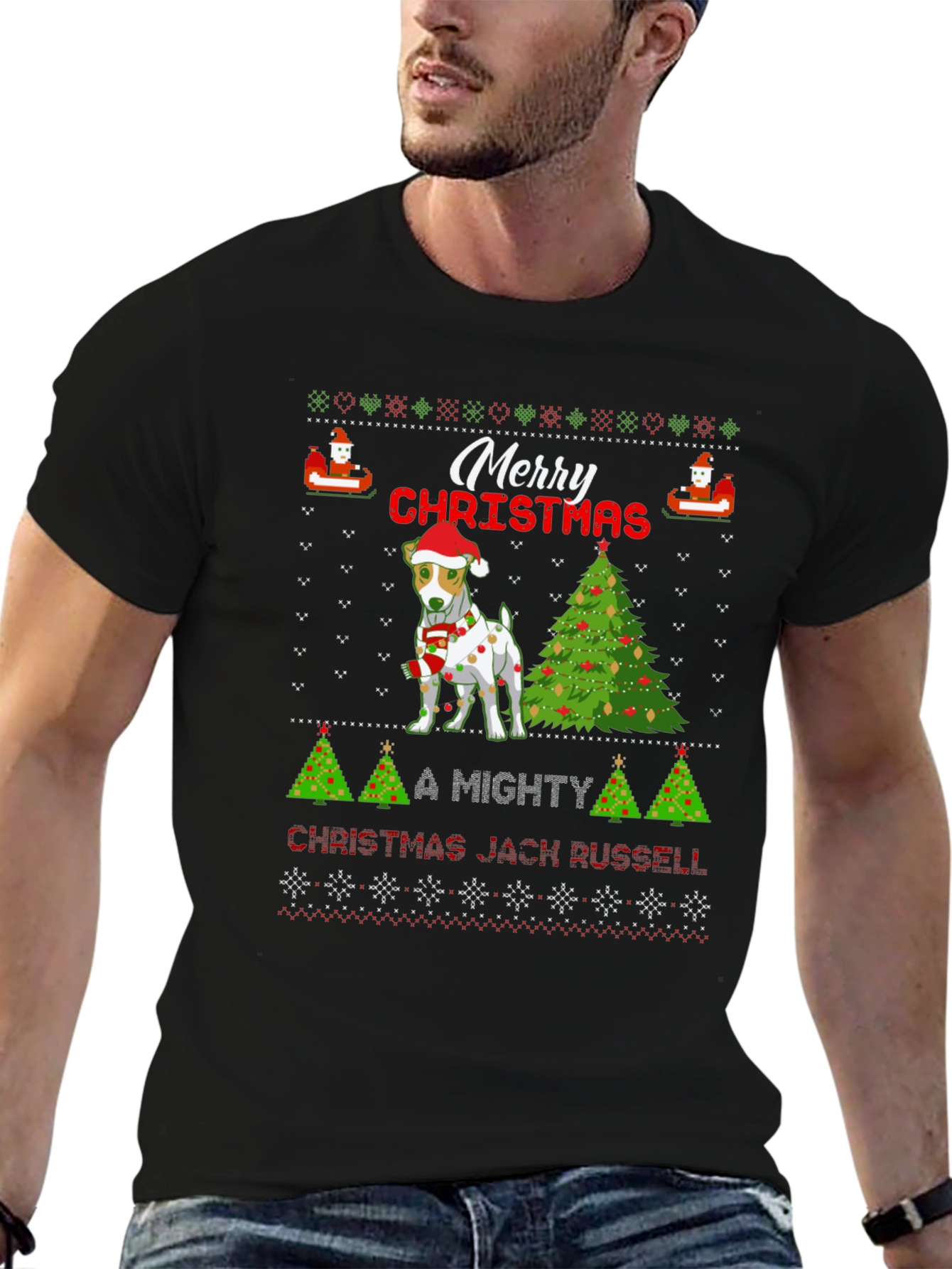 Festive Dog Christmas T-Shirt