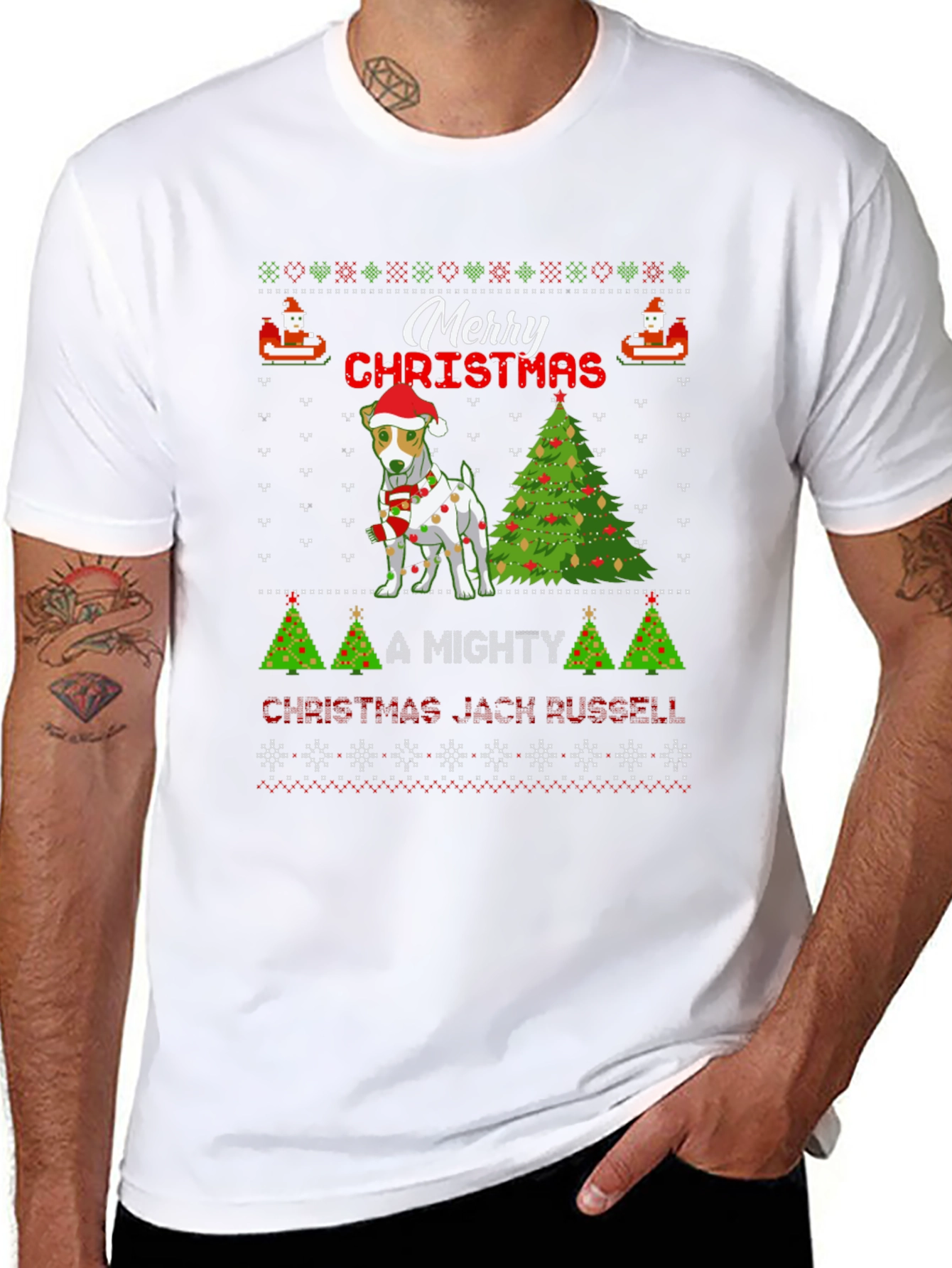 Festive Dog Christmas T-Shirt