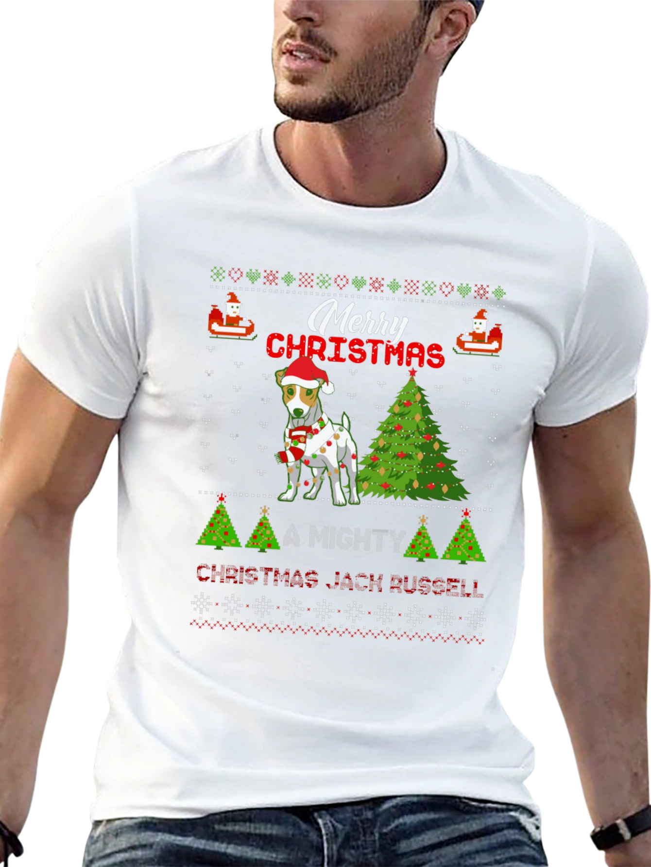 Festive Dog Christmas T-Shirt