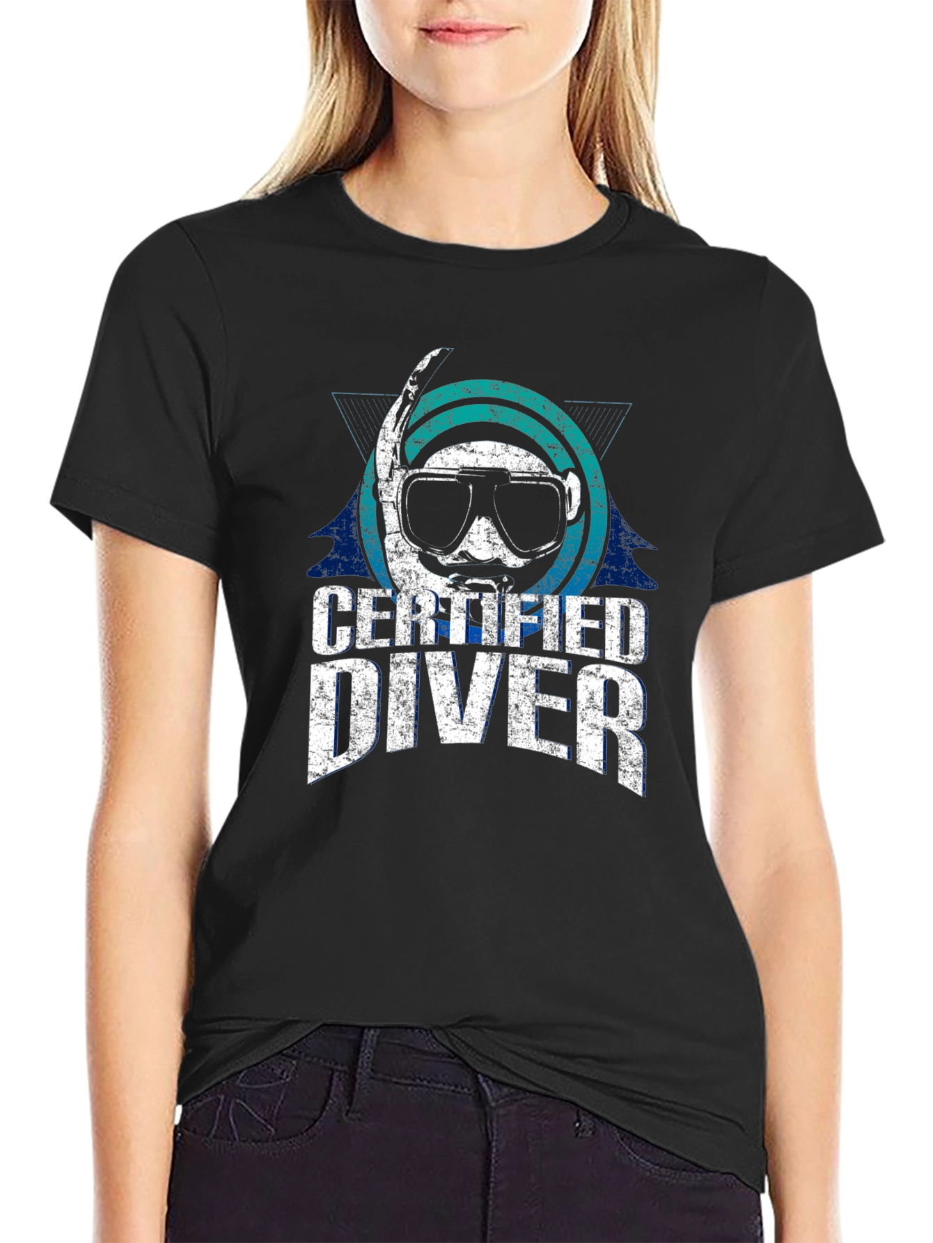 Certified Diver Graphic T-Shirt - Black