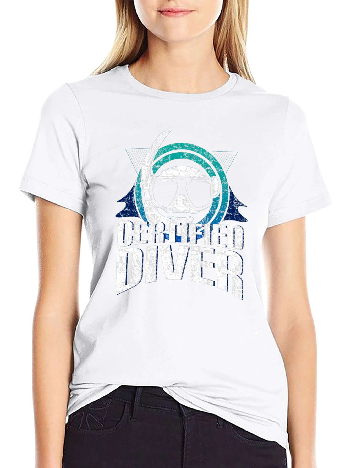 Certified Diver Graphic T-Shirt - Black