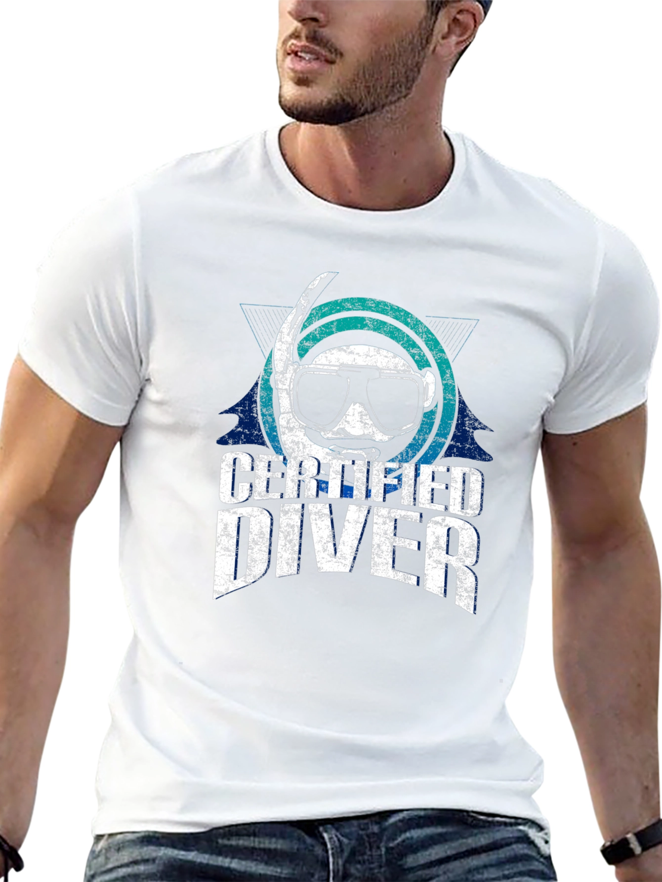 Certified Diver Graphic T-Shirt - Black